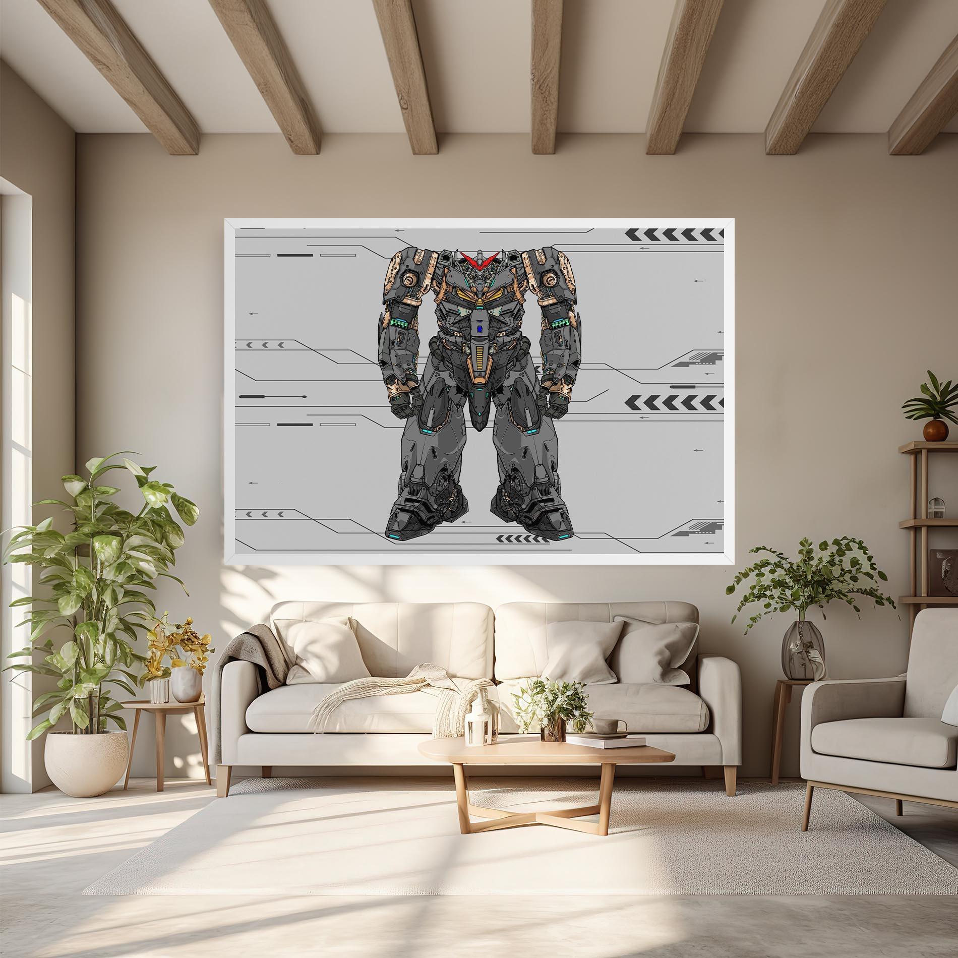 Tablou Canvas Big Grey Robot mockup 6