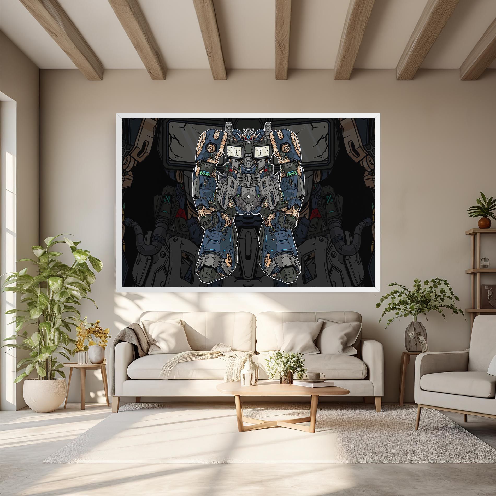Blue Green Robot mockup 6