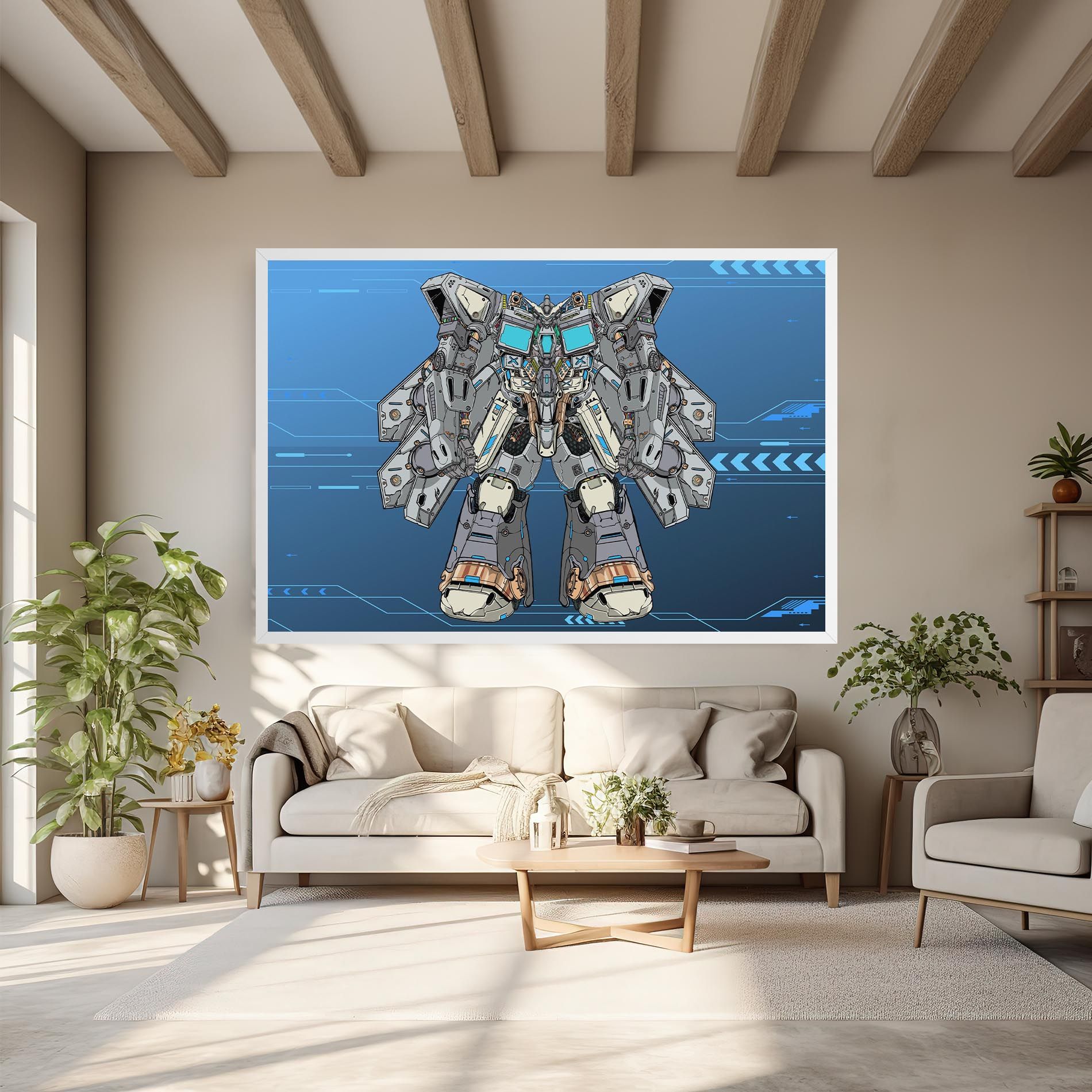 Blue Grey Robot mockup 6