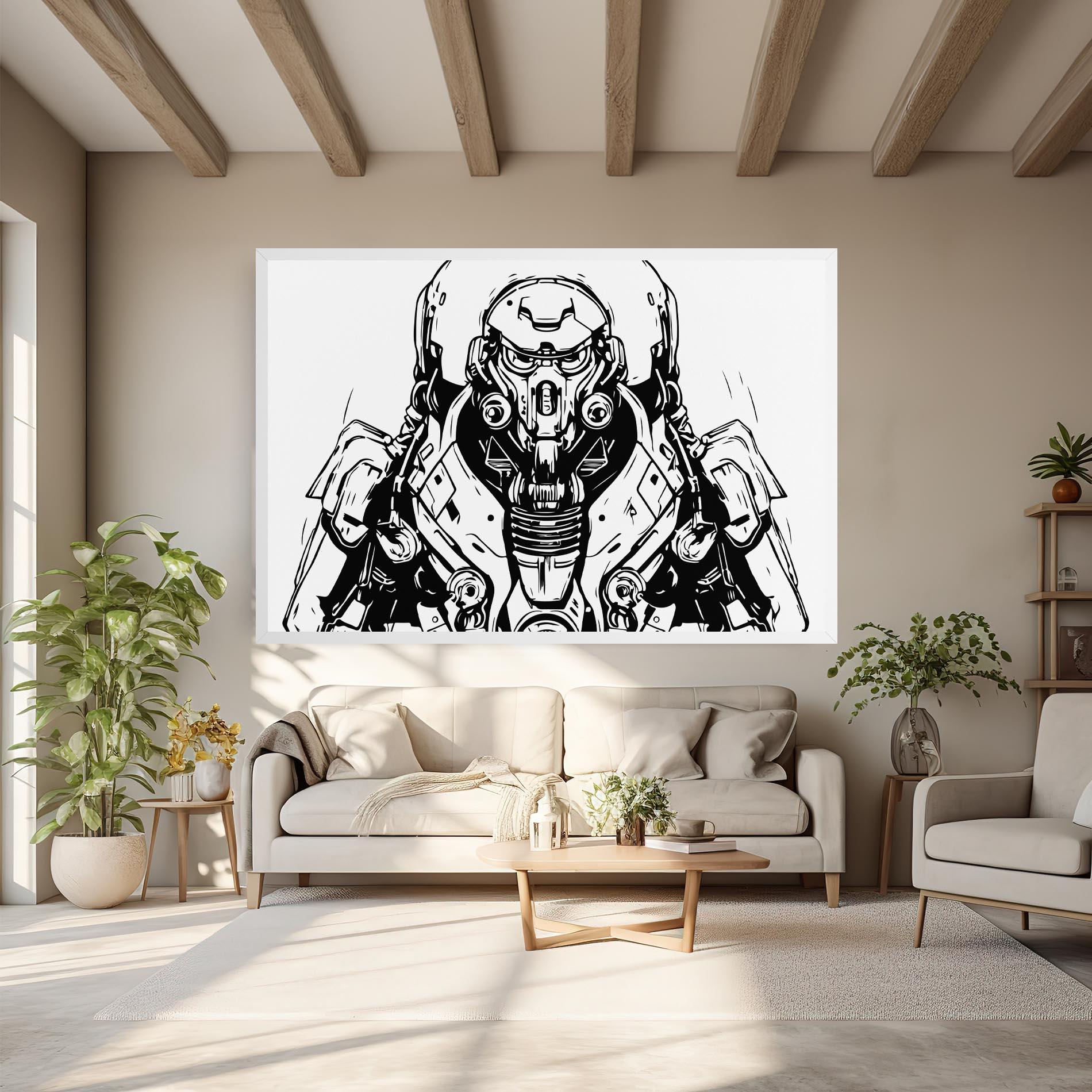 Tablou Canvas Military Robot mockup 6