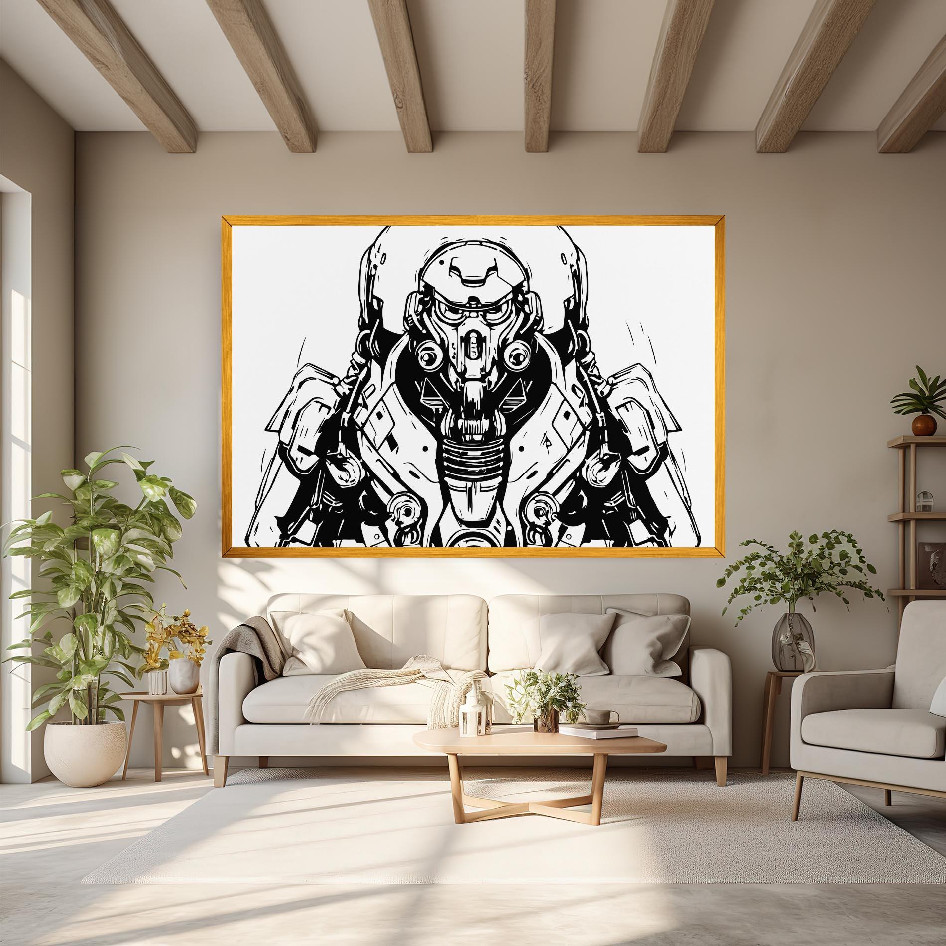 Tablou Canvas Military Robot mockup 6