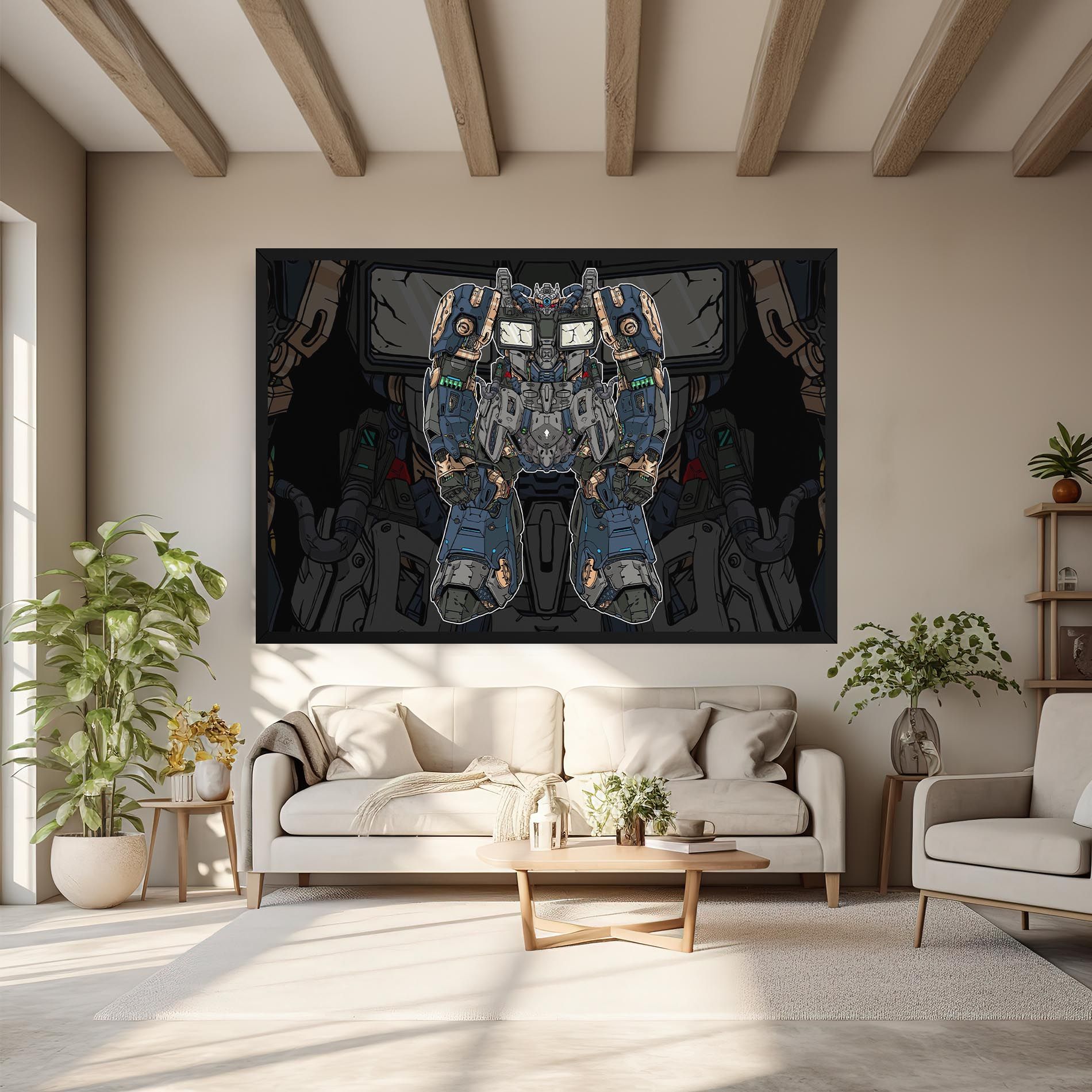 Blue Green Robot mockup 6