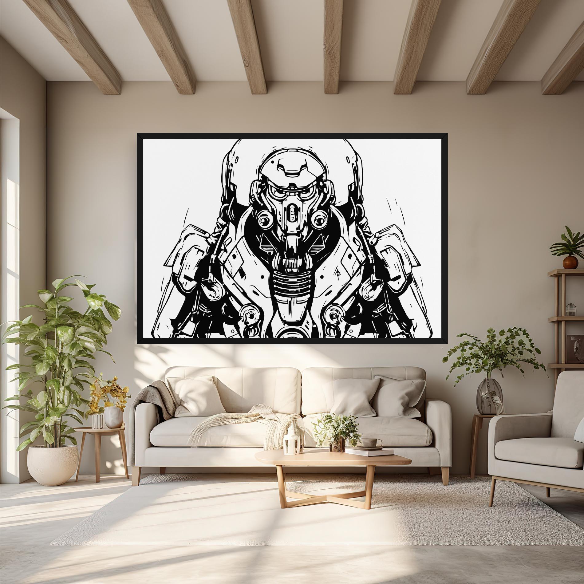 Tablou Canvas Military Robot mockup 6