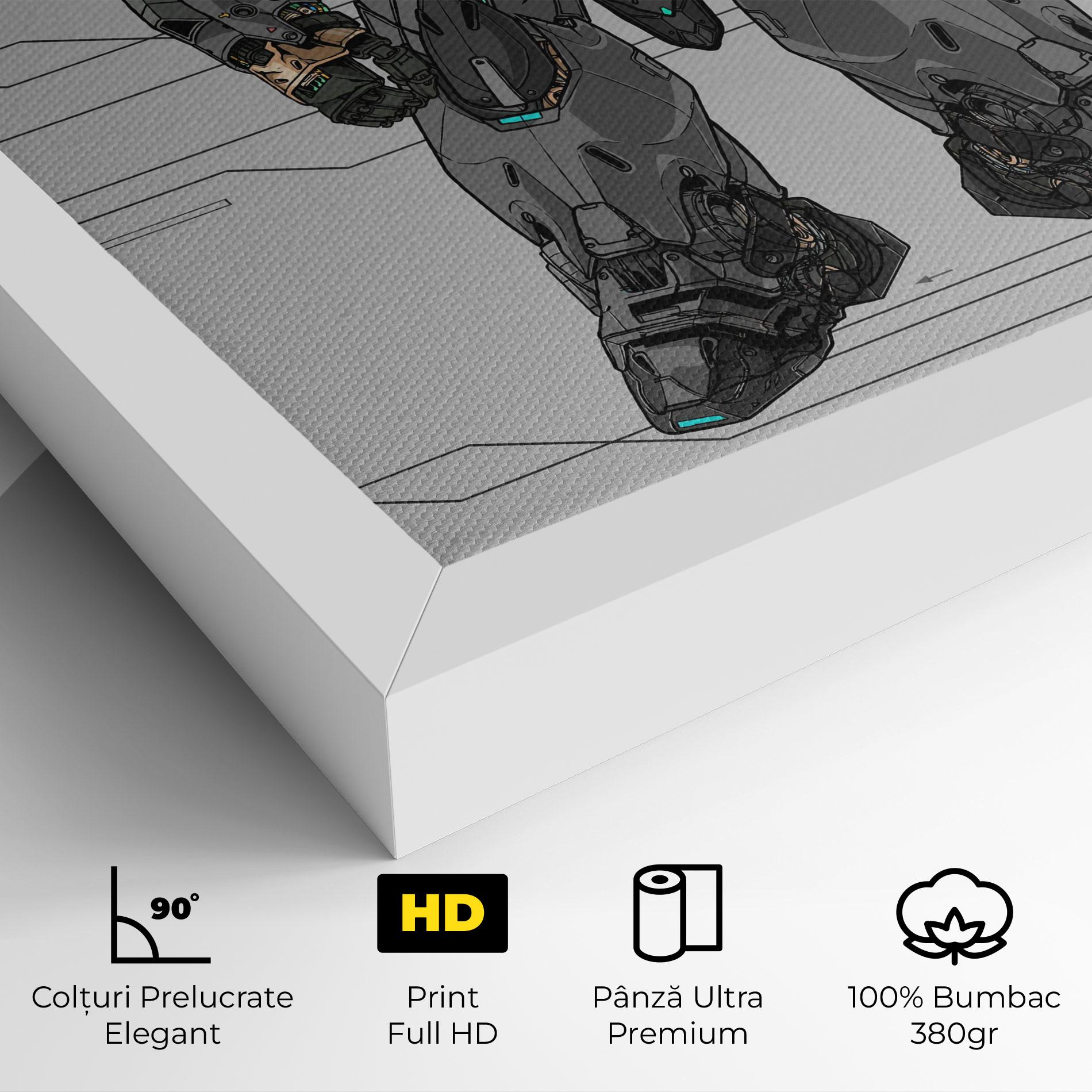 Tablou Canvas Big Grey Robot mockup 4