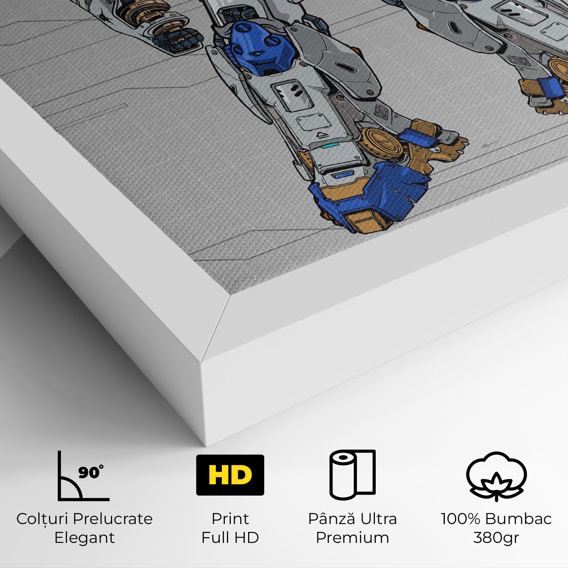 Blue Yellow Robot mockup 4