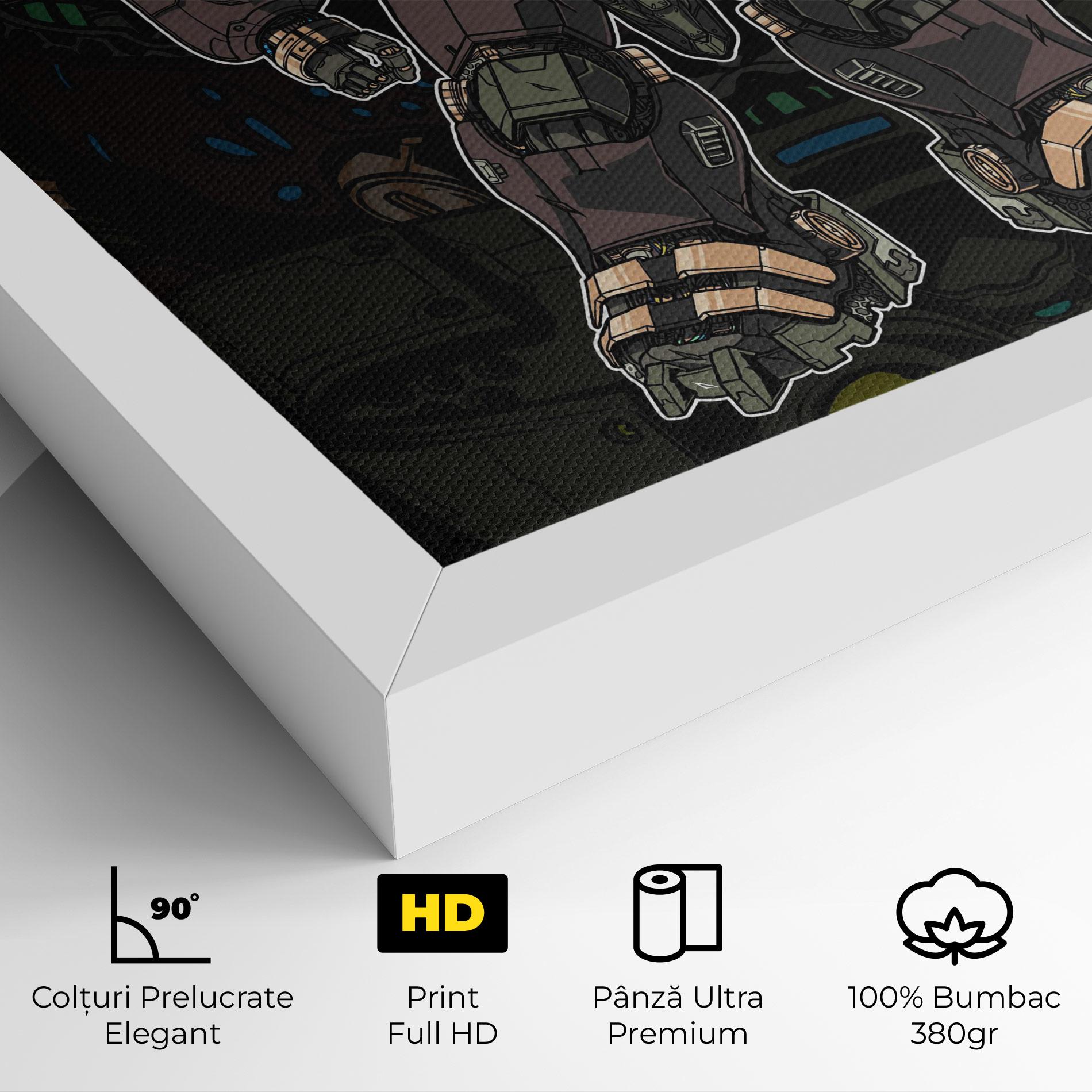 Tablou Canvas Brown Grey Robot mockup 4