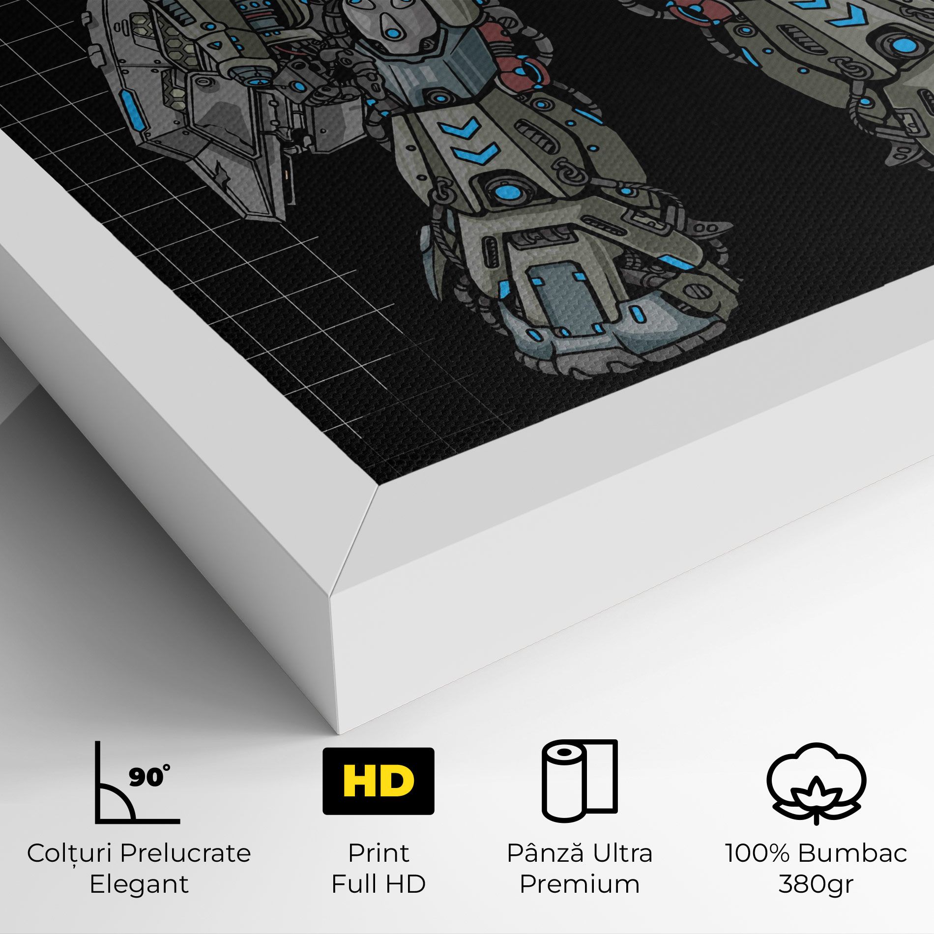 Grey Blue Robot mockup 4
