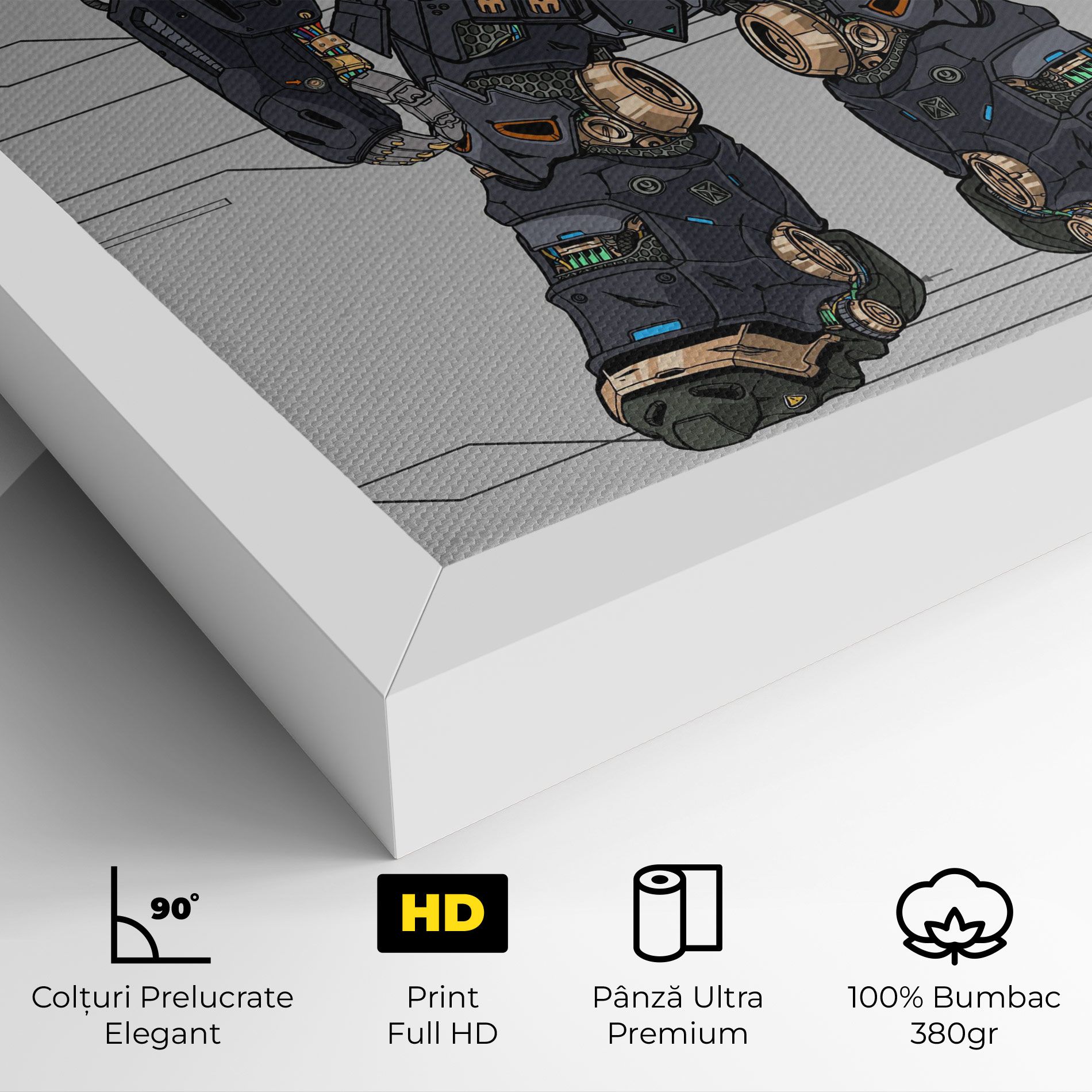 Grey Yelloy Robot mockup 4