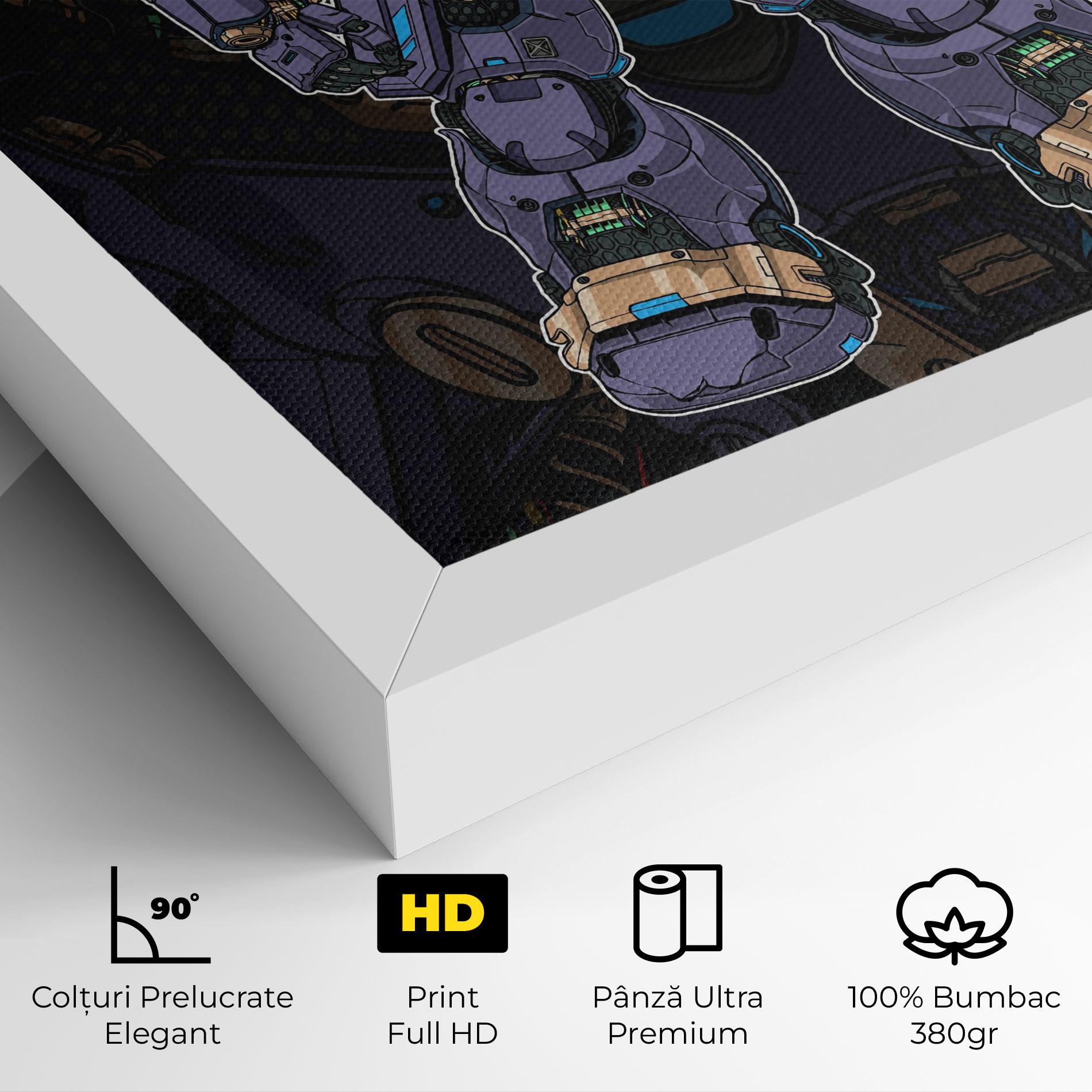 Tablou Canvas Purple Cream Robot mockup 4