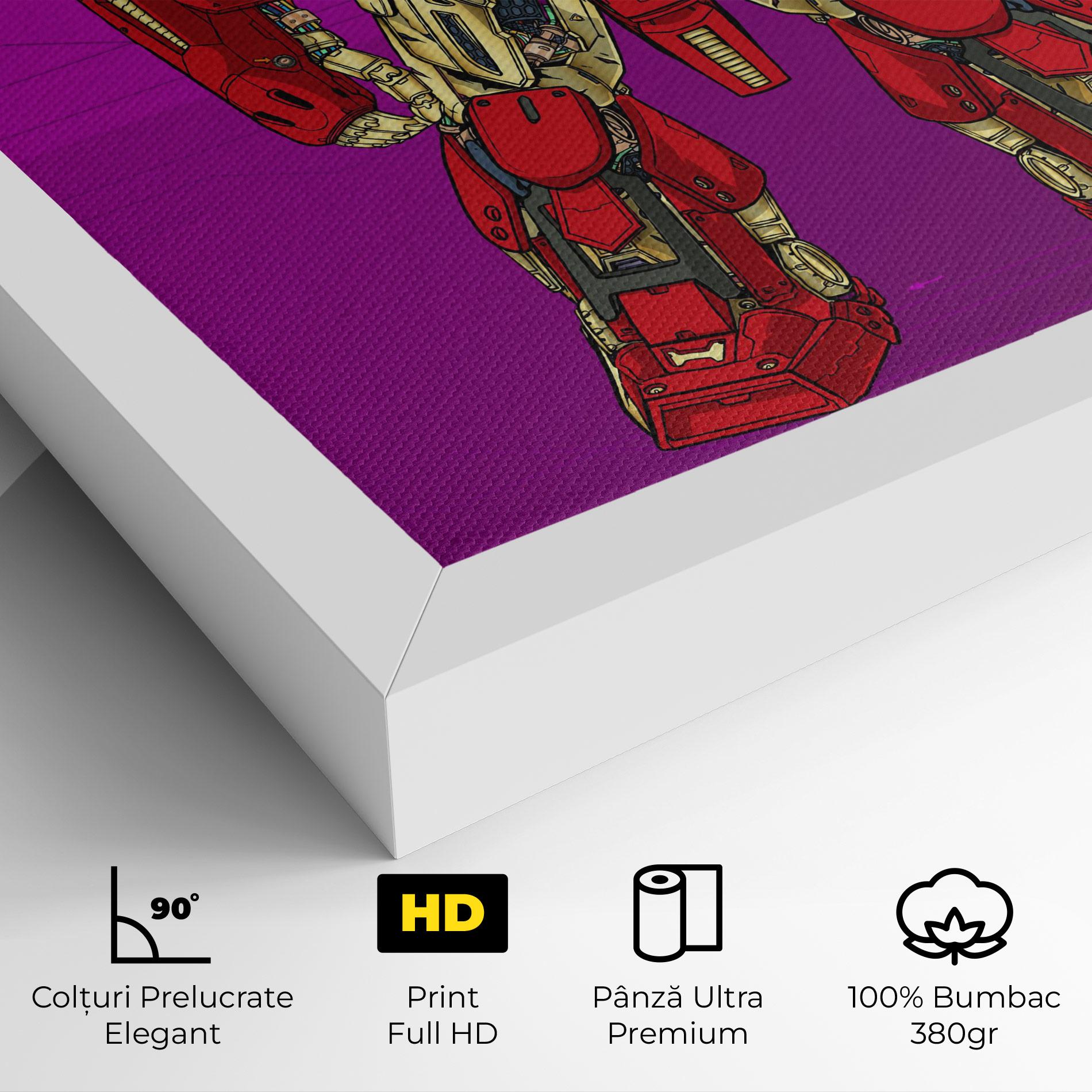 Tablou Canvas Red Cream Robot mockup 4