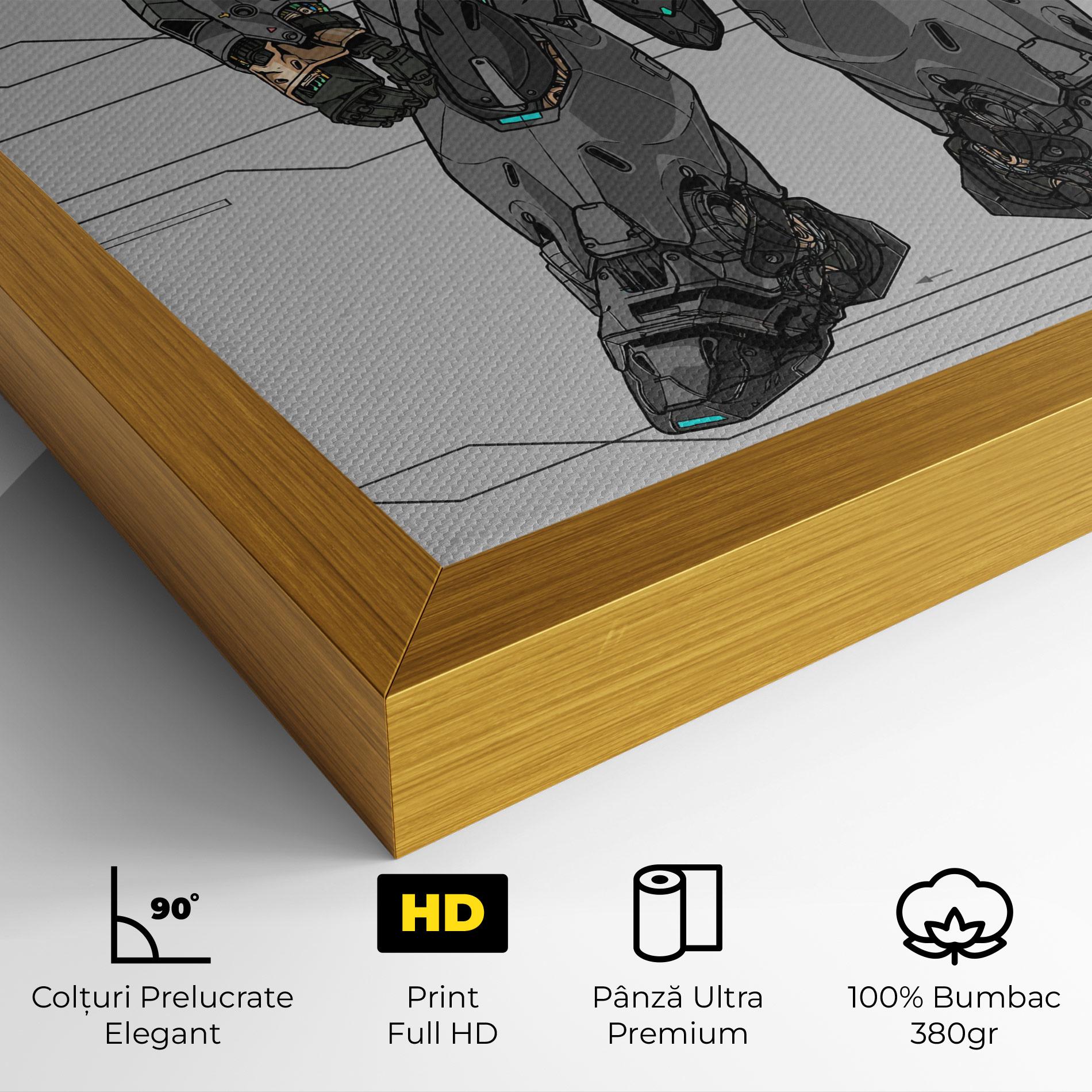 Tablou Canvas Big Grey Robot mockup 4
