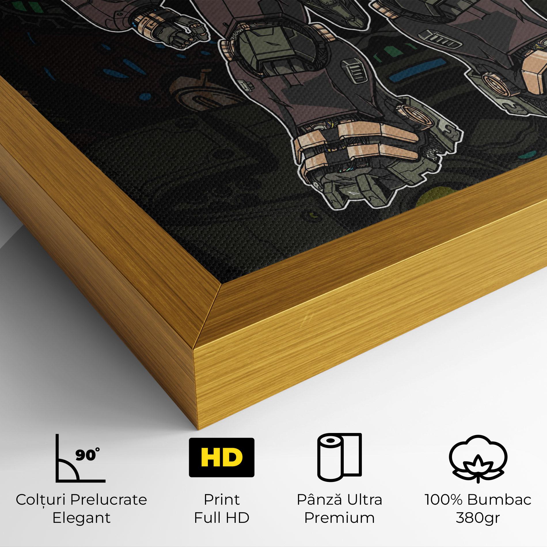 Tablou Canvas Brown Grey Robot mockup 4