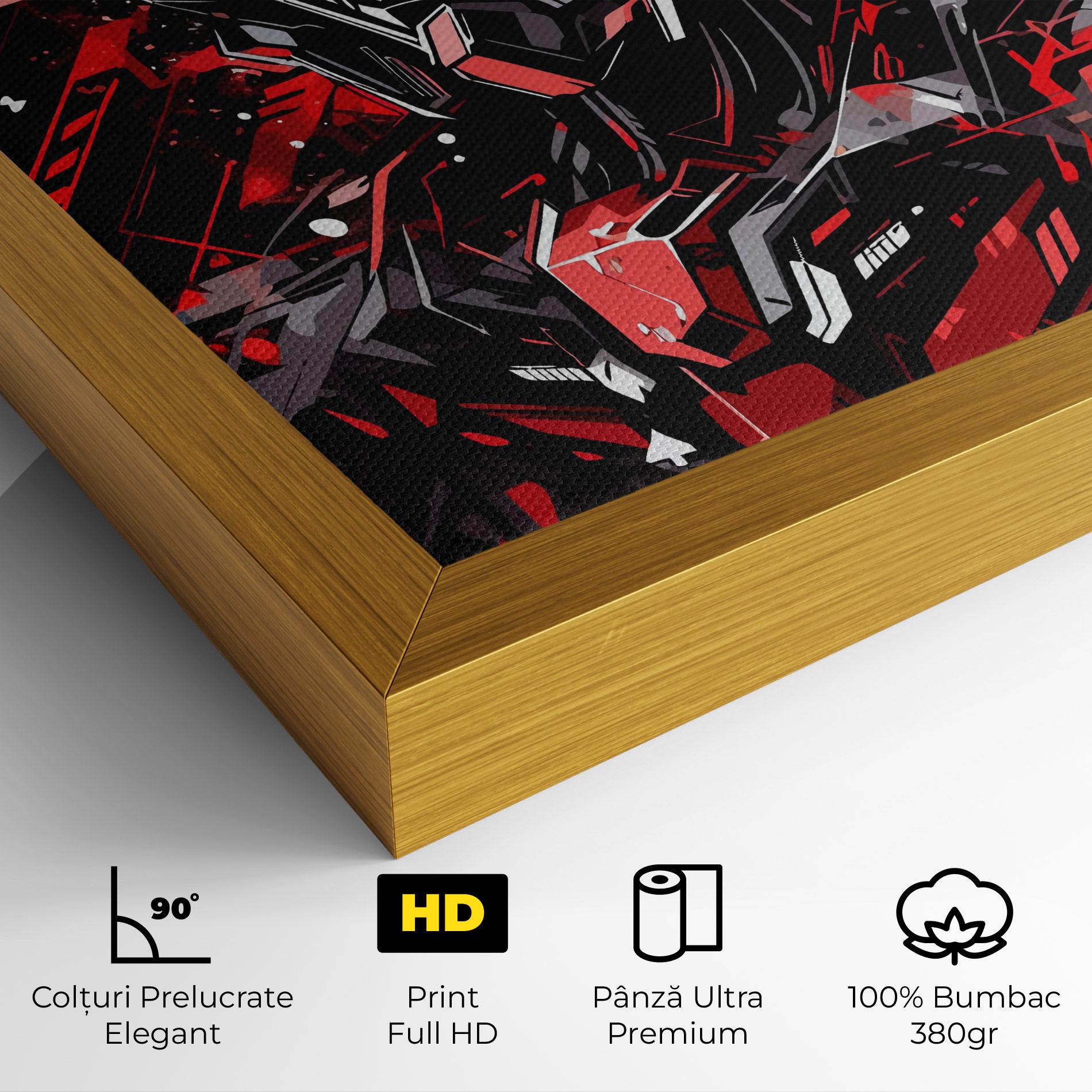 Tablou Canvas Red Grey Robot mockup 4