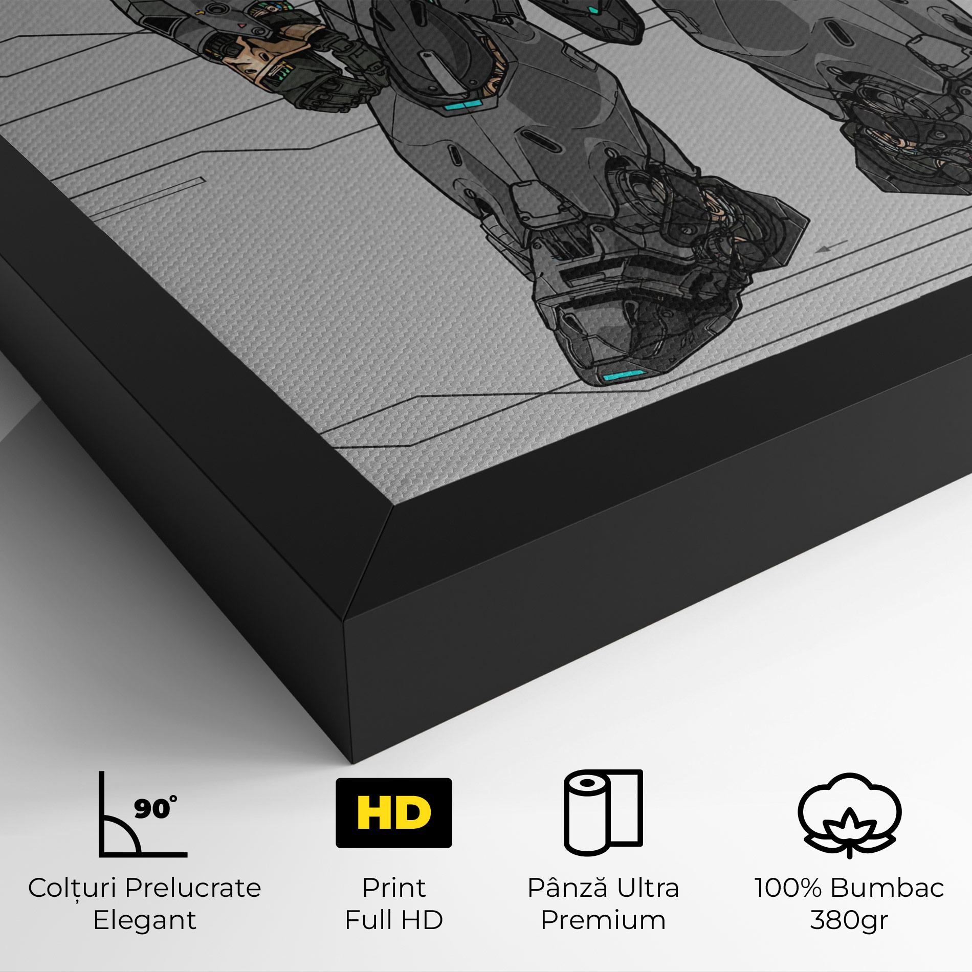 Tablou Canvas Big Grey Robot mockup 4