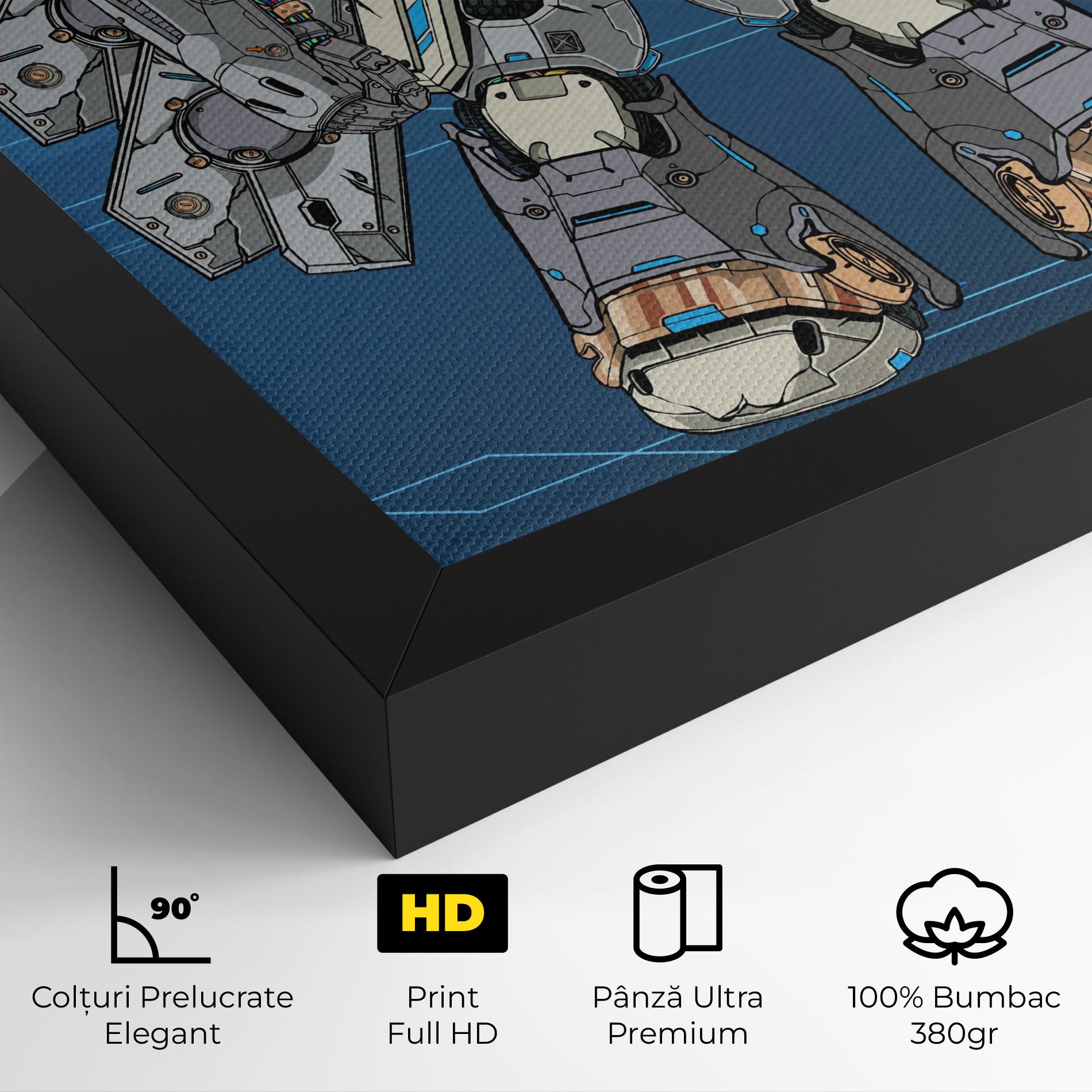 Tablou Canvas Blue Grey Robot mockup 4