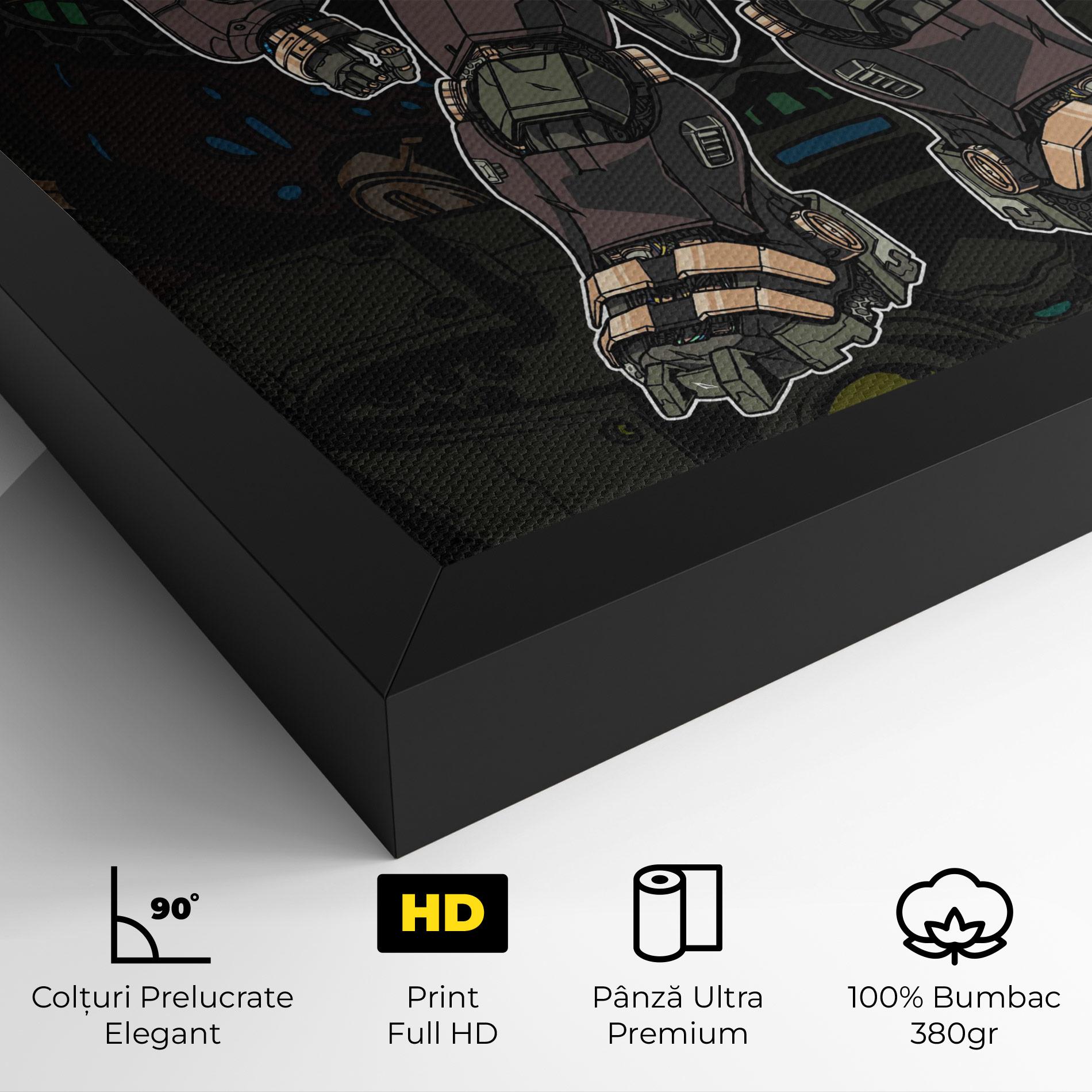 Tablou Canvas Brown Grey Robot mockup 4