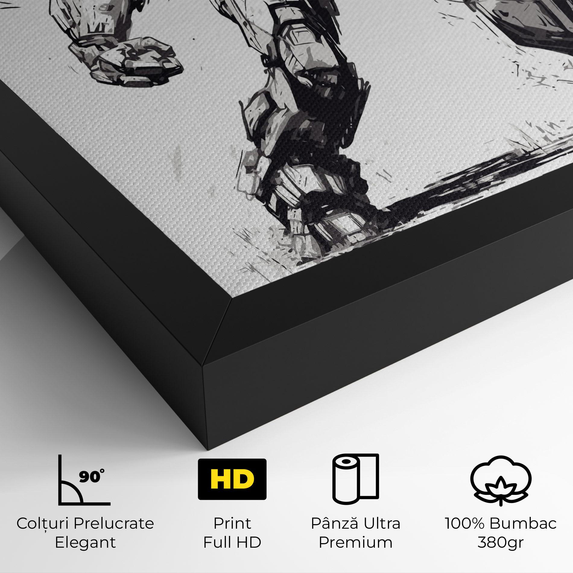 Tablou Canvas Grey White Robot mockup 4