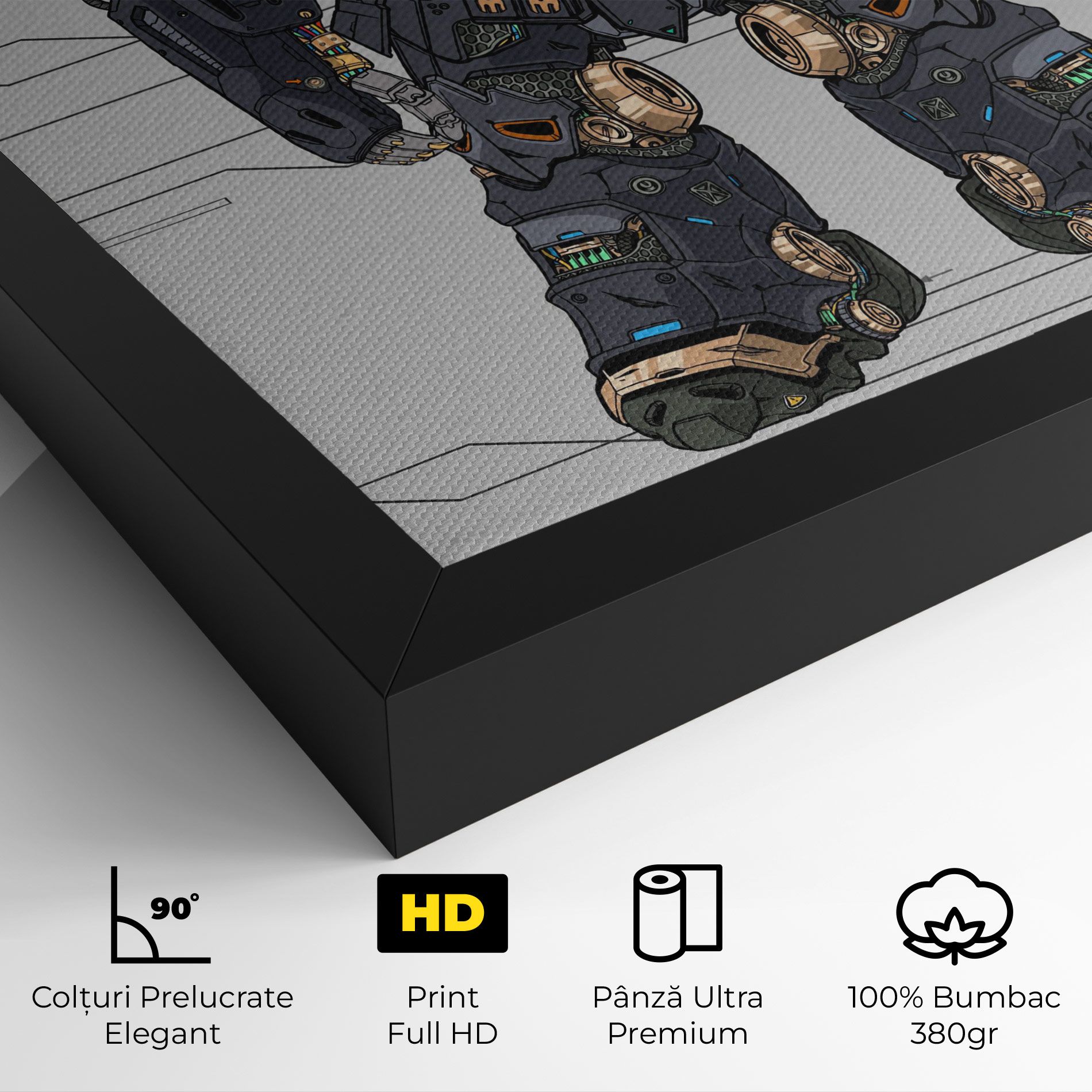 Grey Yelloy Robot mockup 4