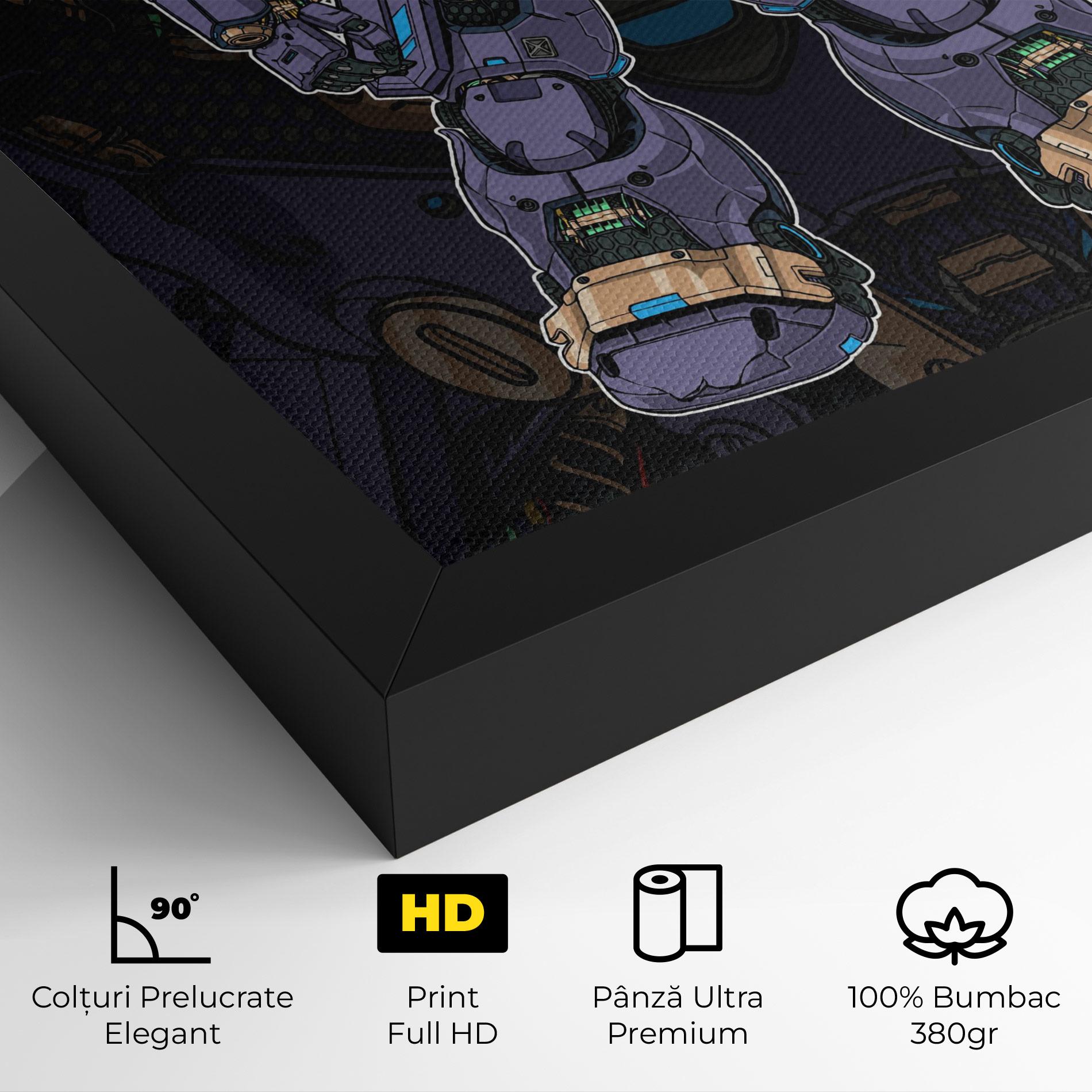 Tablou Canvas Purple Cream Robot mockup 4