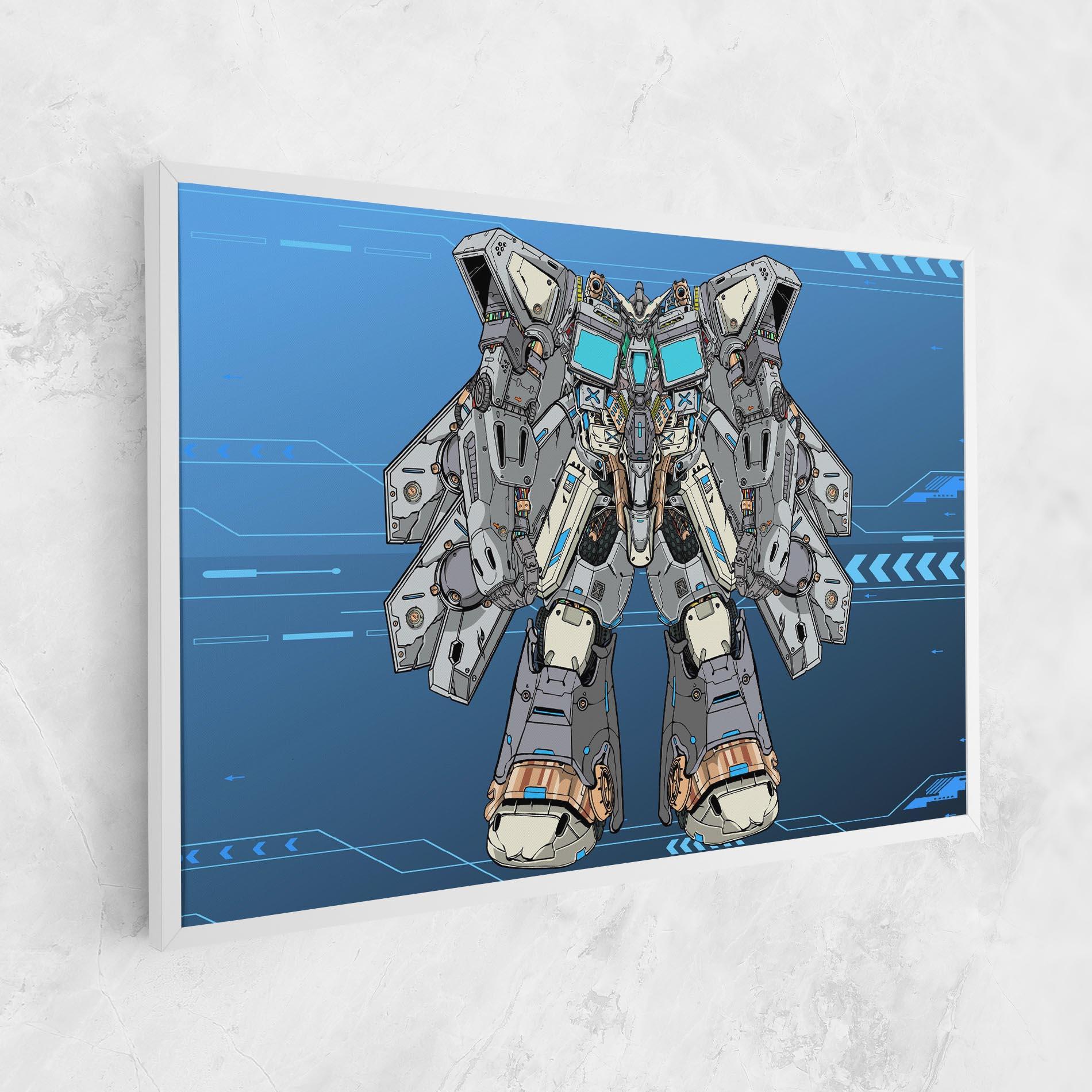 Tablou Canvas Blue Grey Robot mockup 1
