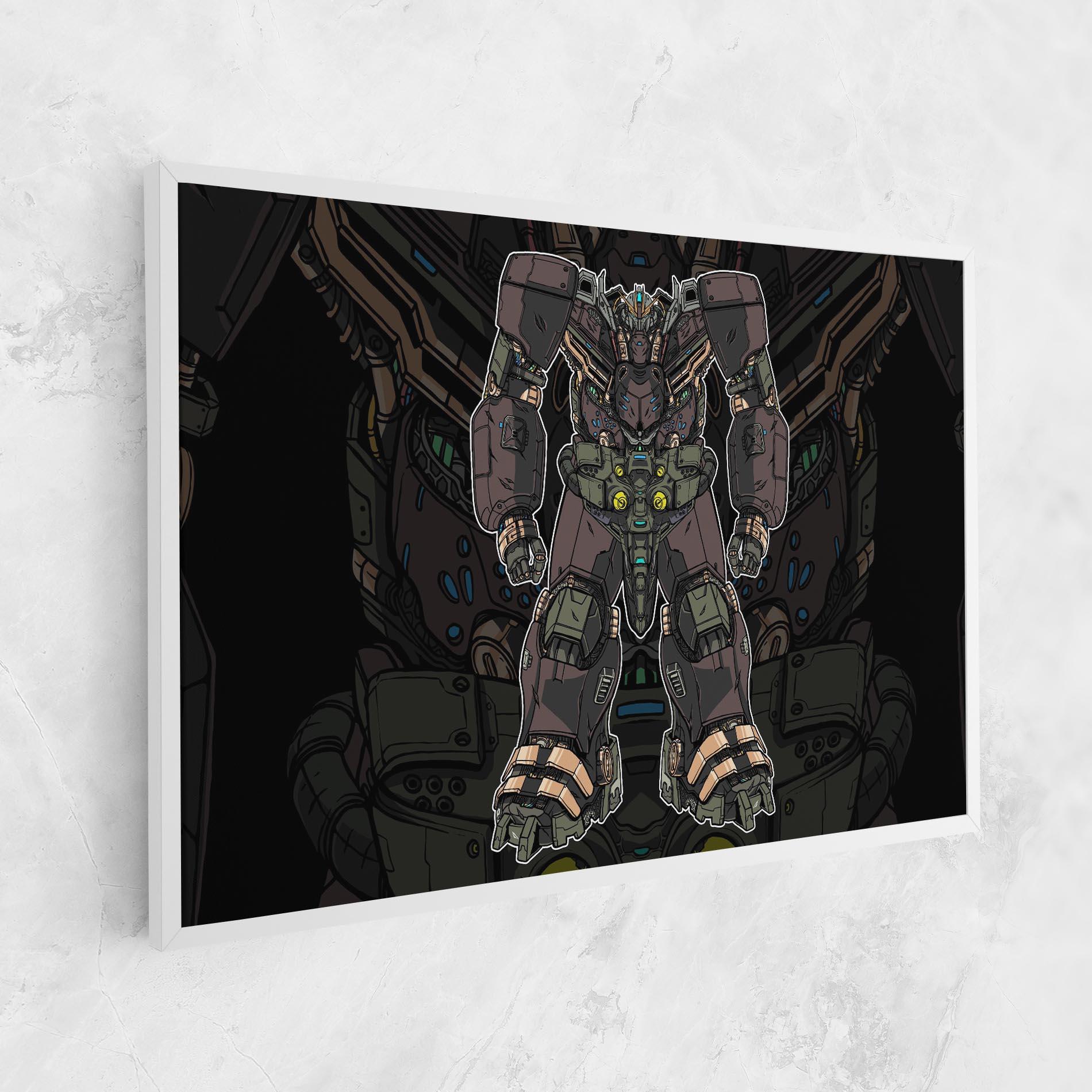 Tablou Canvas Brown Grey Robot mockup 1