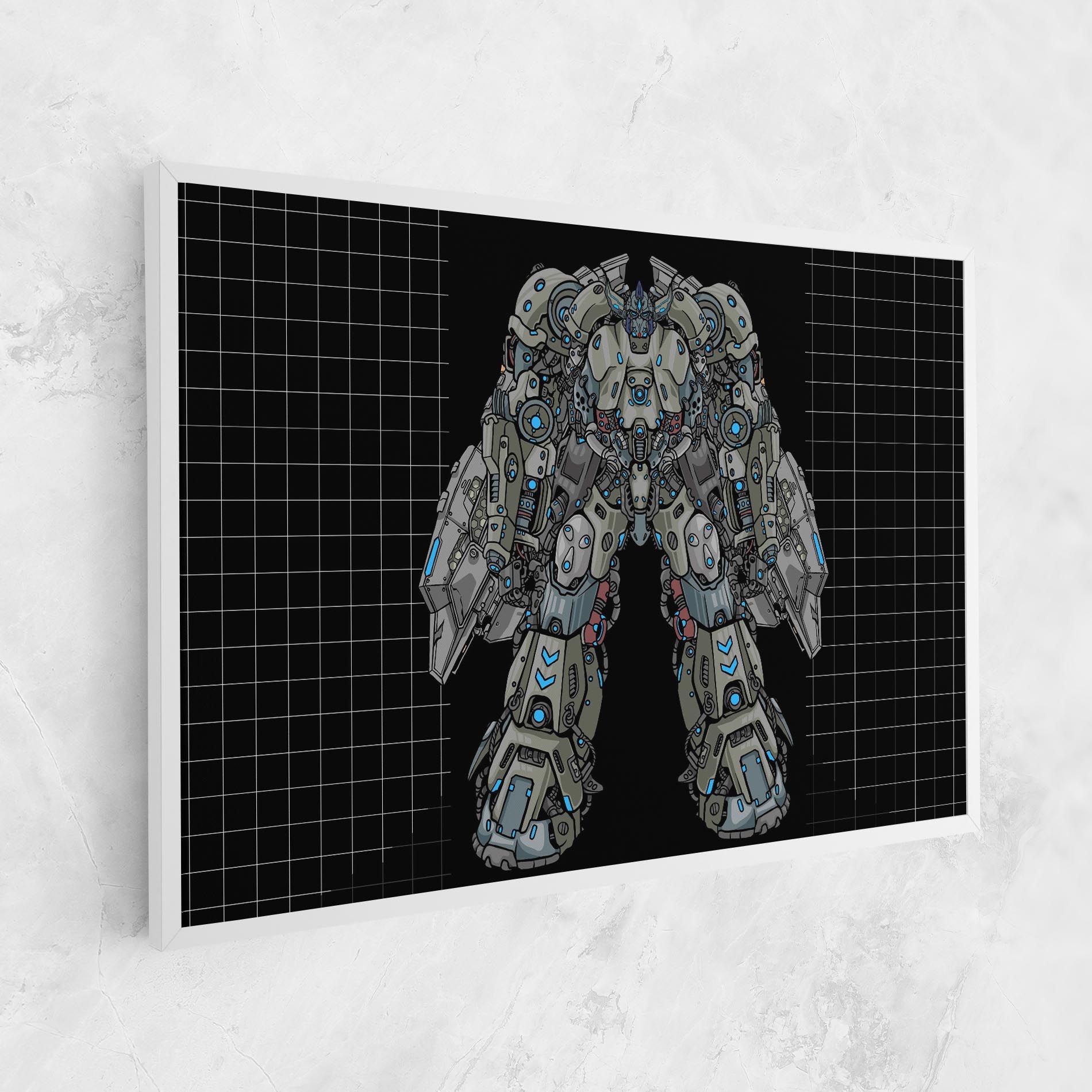 Grey Blue Robot mockup 1