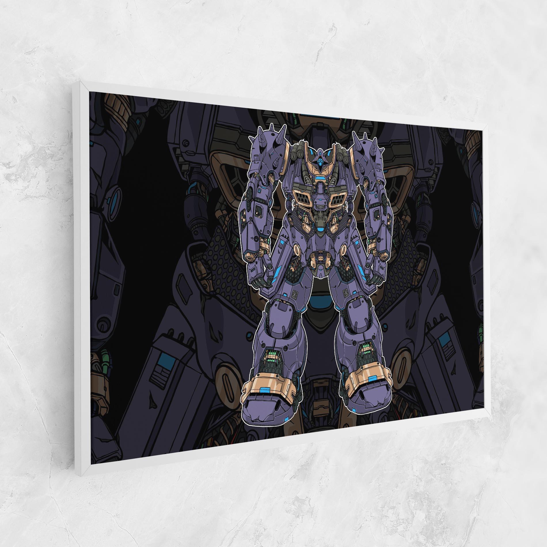 Tablou Canvas Purple Cream Robot mockup 1