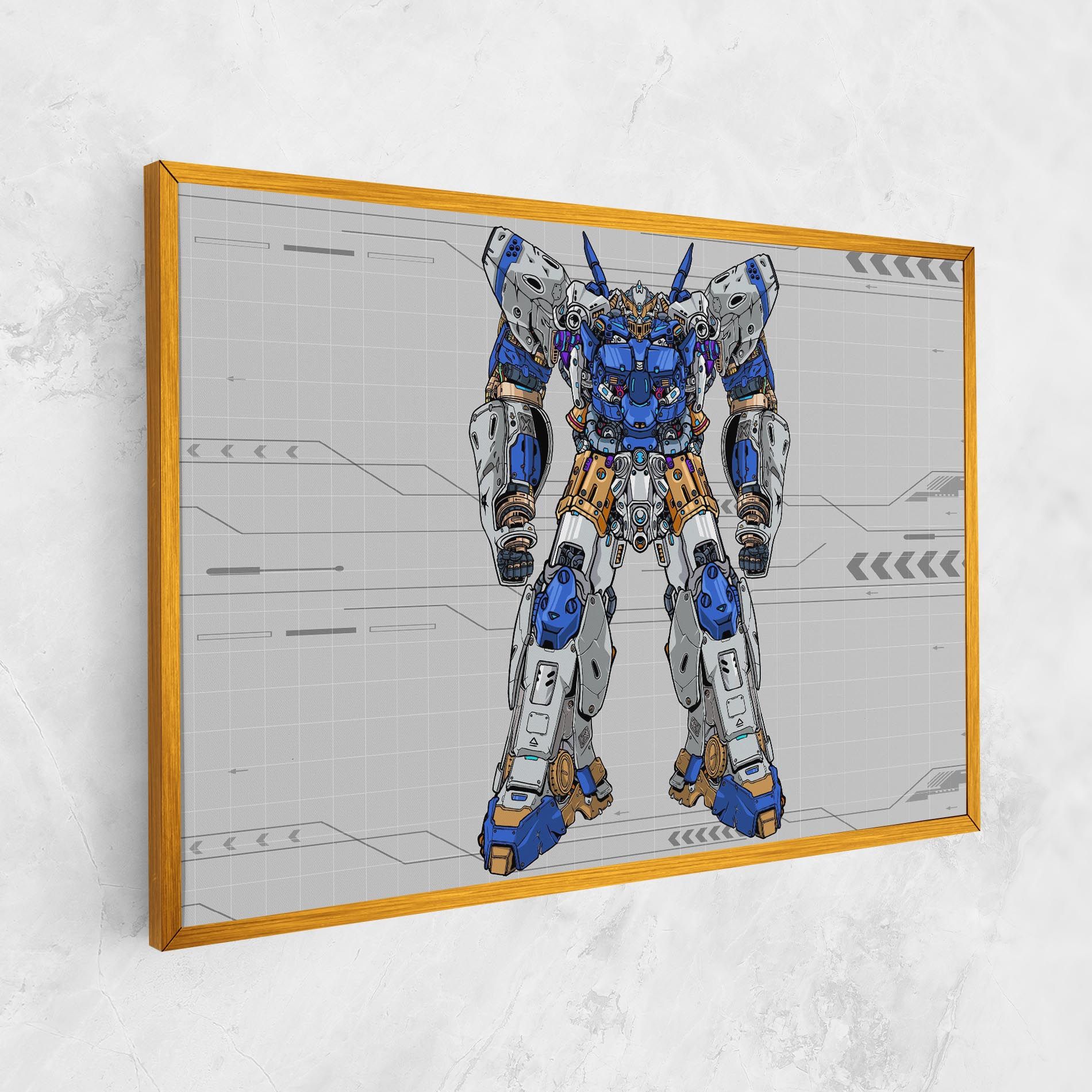 Blue Yellow Robot mockup 1