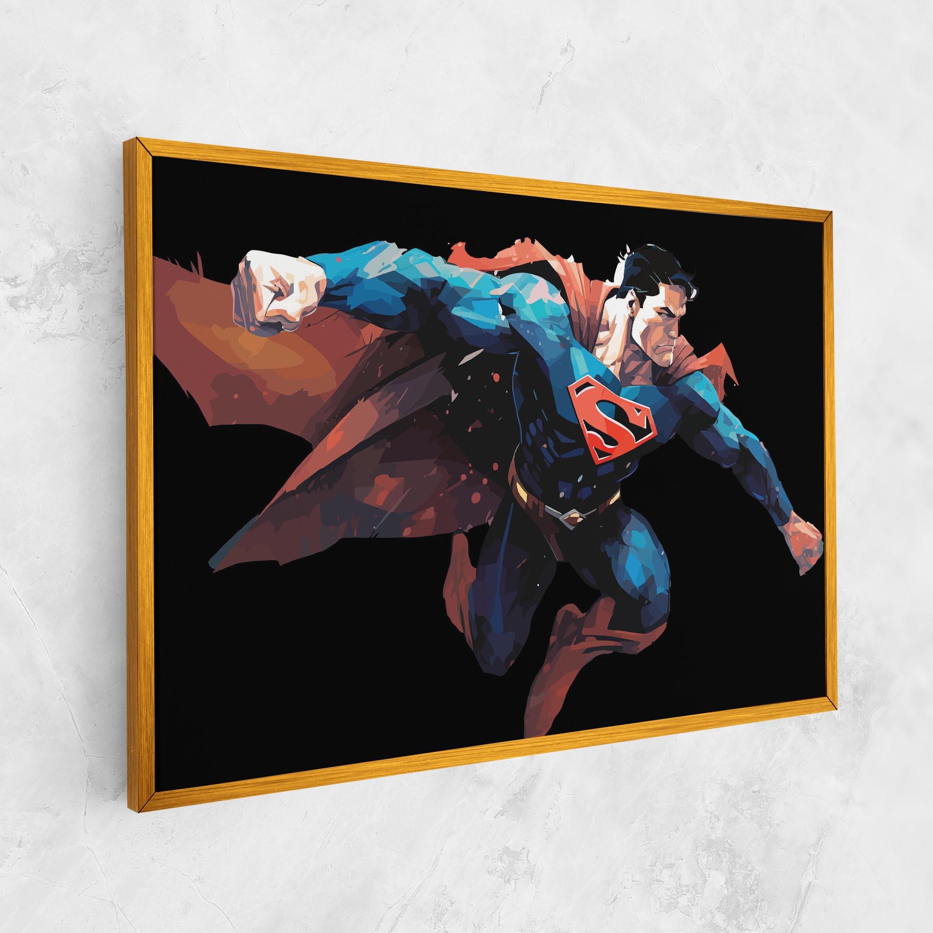 Tablou Canvas Superman Jump mockup 1