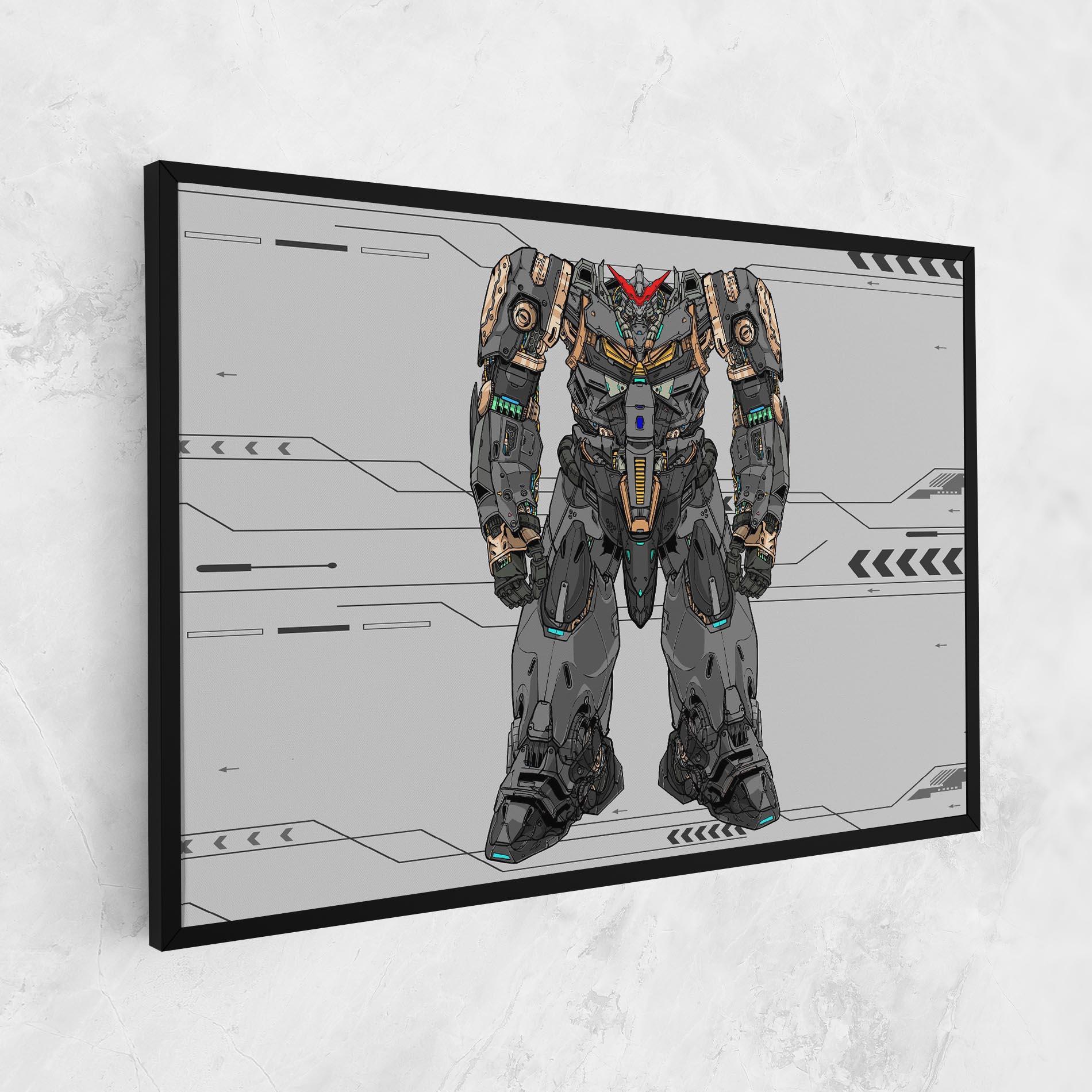Tablou Canvas Big Grey Robot mockup 1