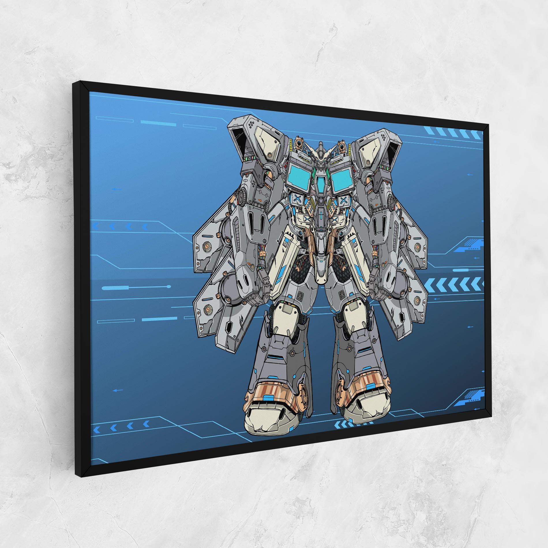 Tablou Canvas Blue Grey Robot mockup 1