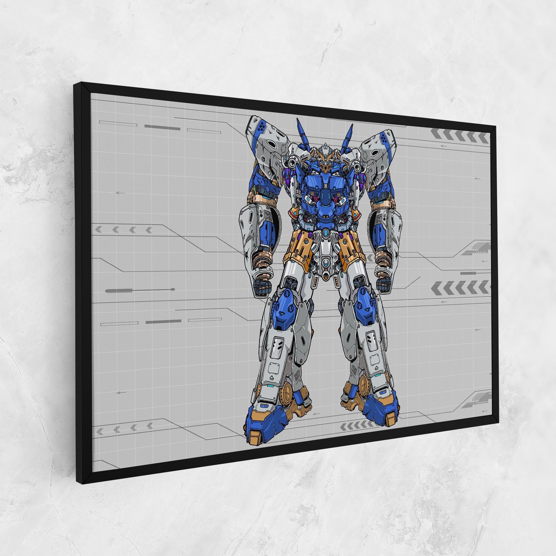 Blue Yellow Robot mockup 1