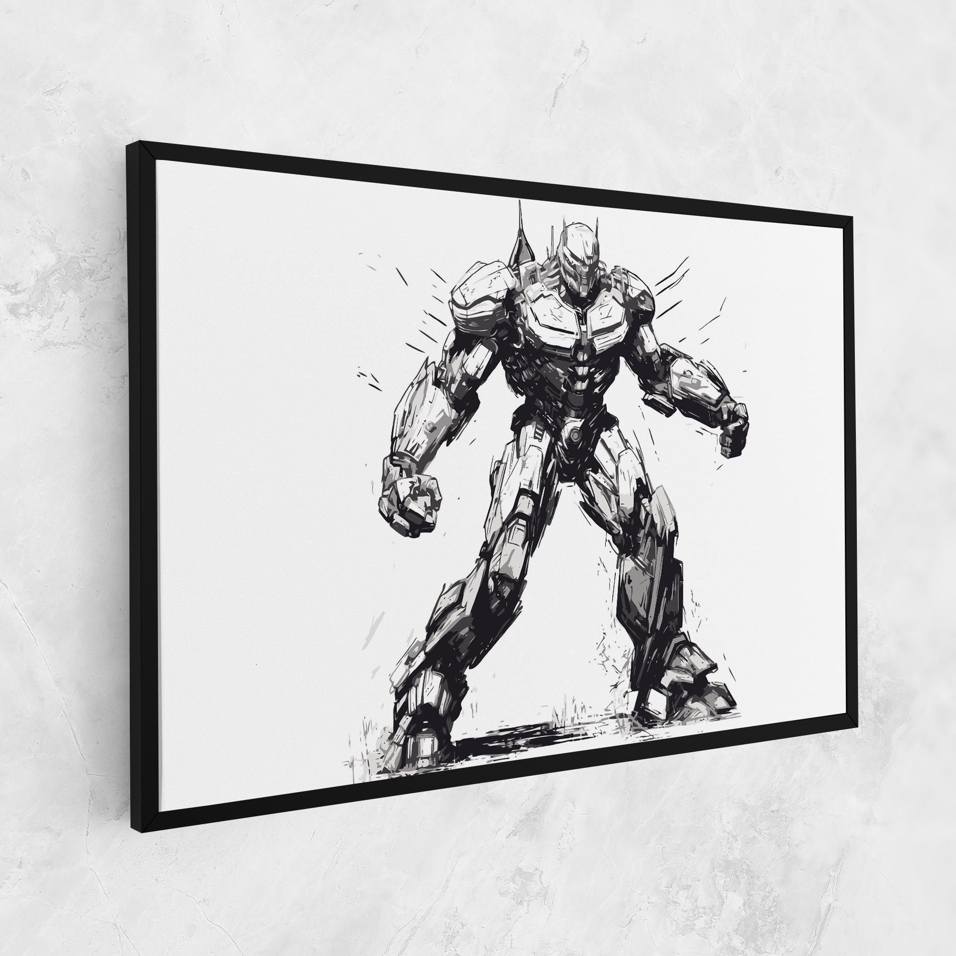 Grey White Robot mockup 1