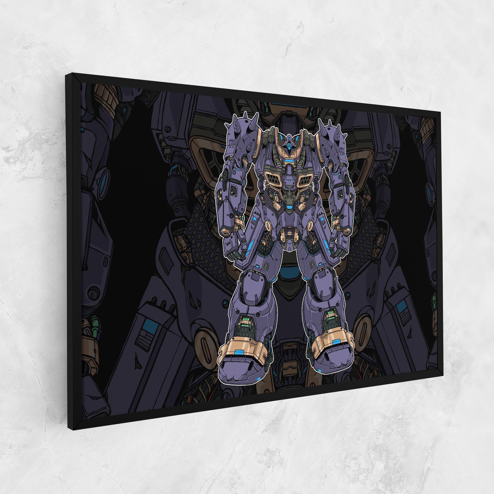 Tablou Canvas Purple Cream Robot mockup 1