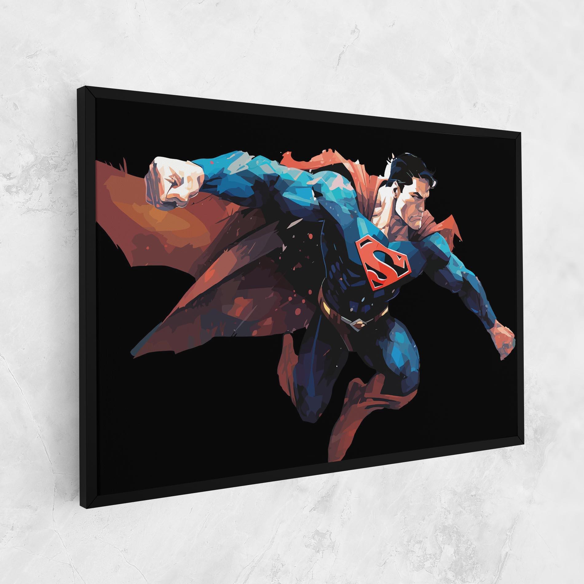 Tablou Canvas Superman Jump mockup 1