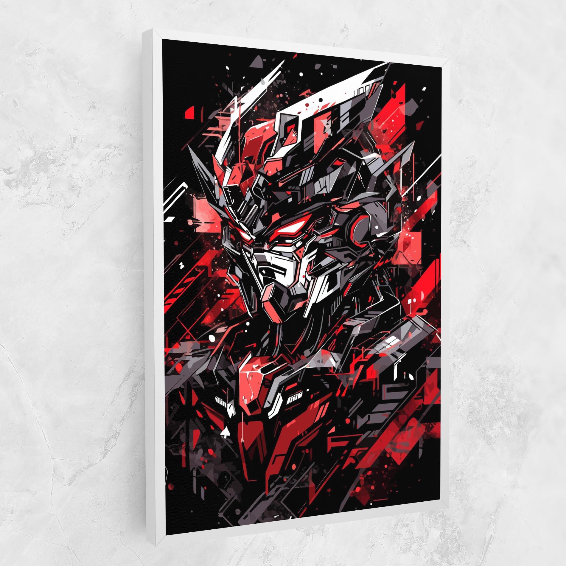 Tablou Canvas Red Grey Robot mockup 1