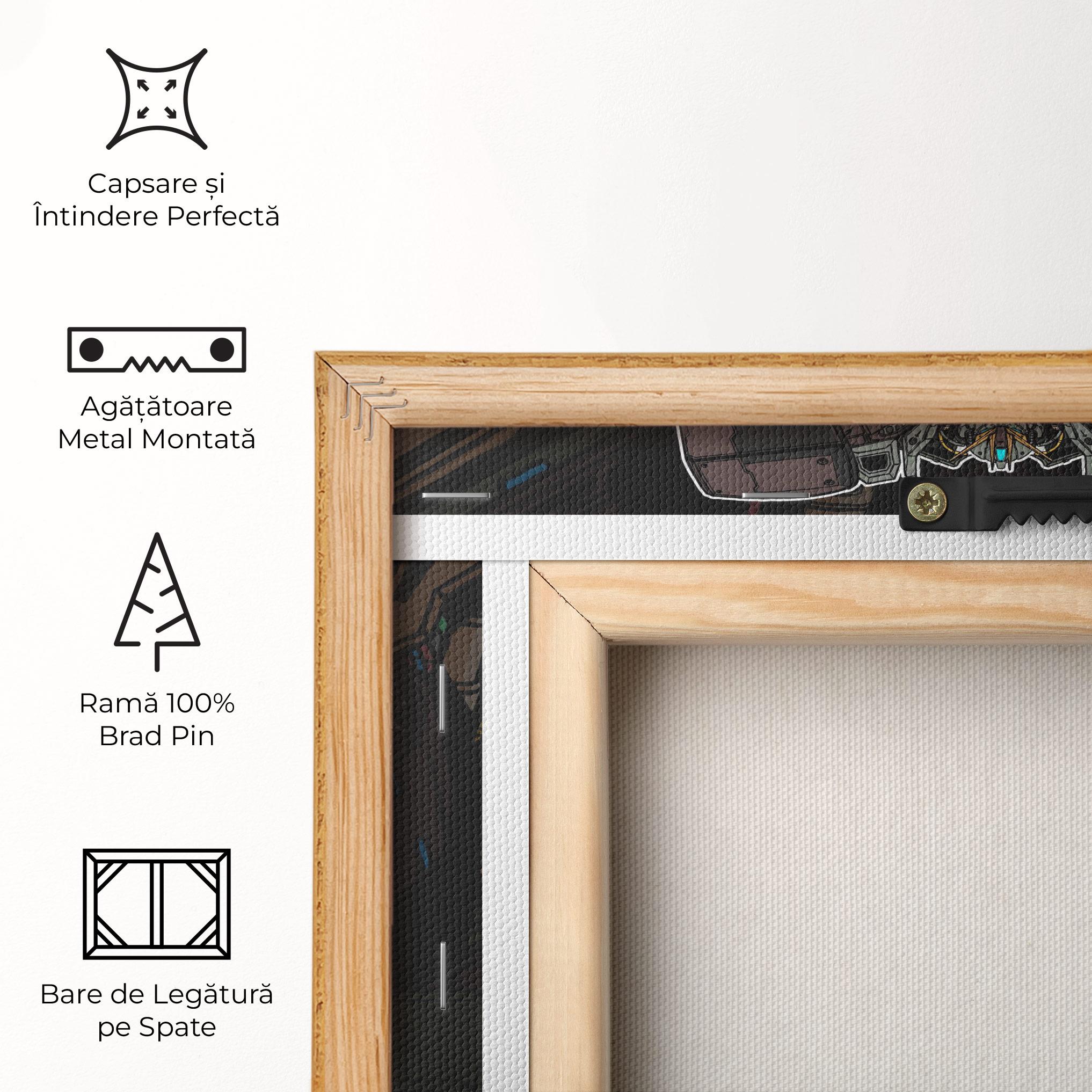 Tablou Canvas Brown Grey Robot mockup 5