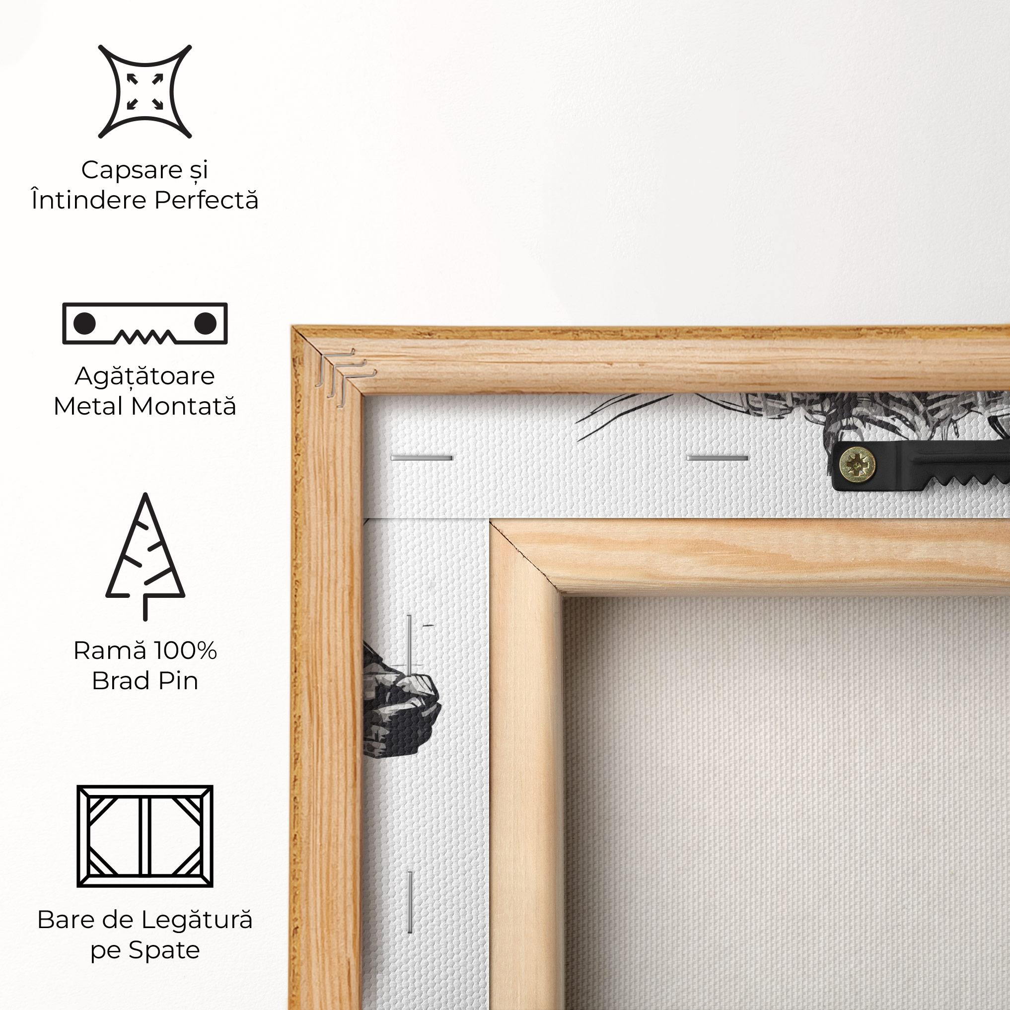 Tablou Canvas Grey White Robot mockup 5