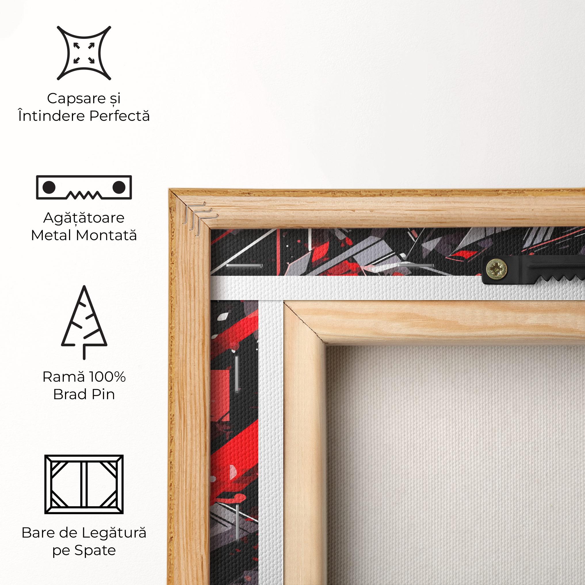 Tablou Canvas Red Grey Robot mockup 5