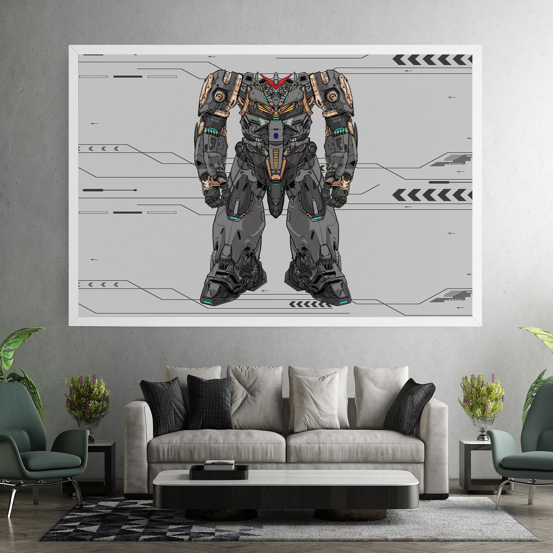 Tablou Canvas Big Grey Robot mockup 7