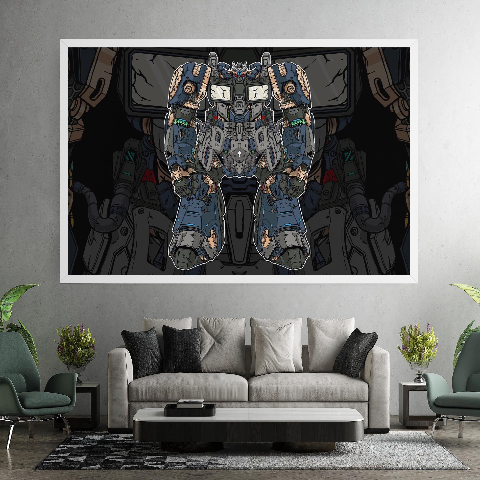 Blue Green Robot mockup 7