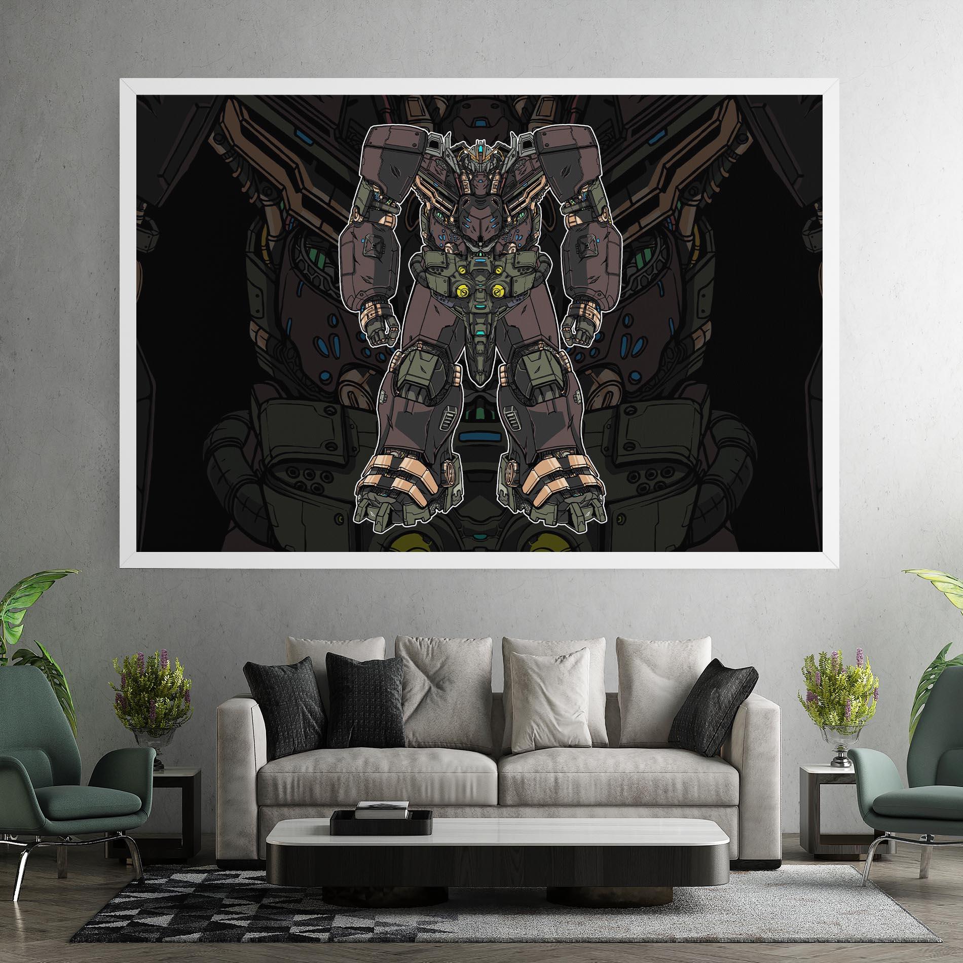 Tablou Canvas Brown Grey Robot mockup 7