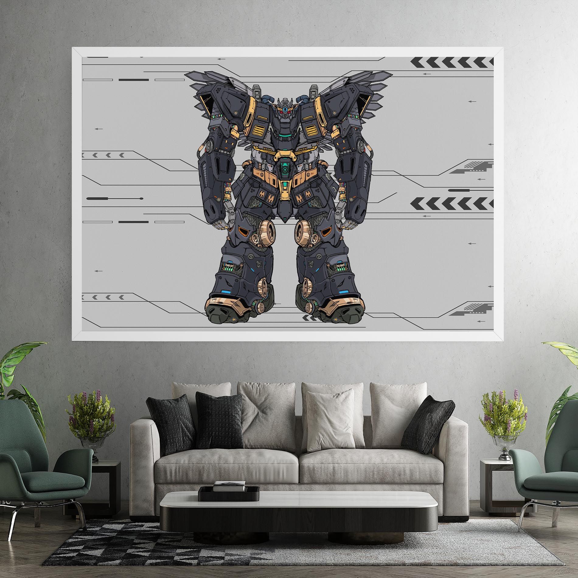 Grey Yelloy Robot mockup 7