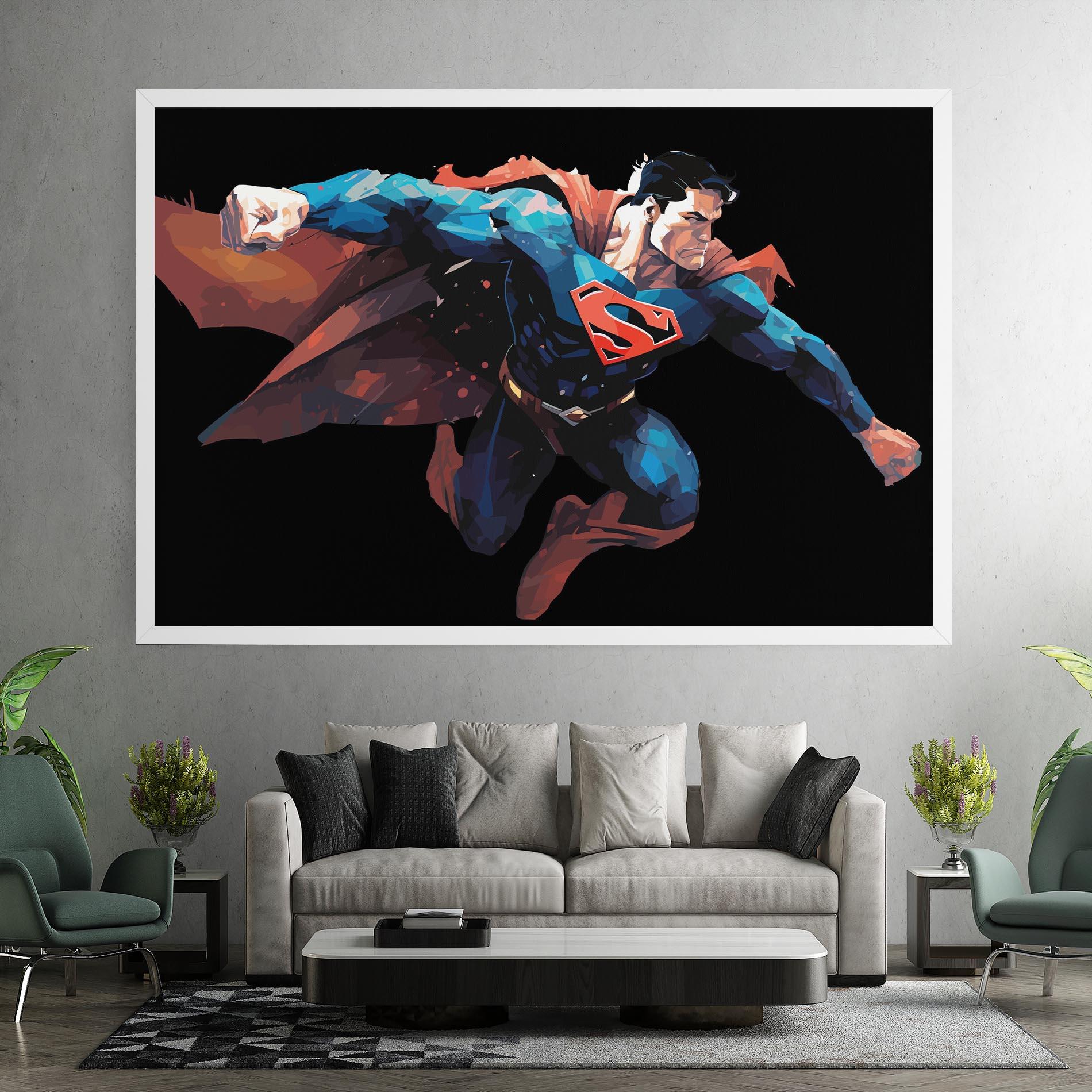 Tablou Canvas Superman Jump mockup 7