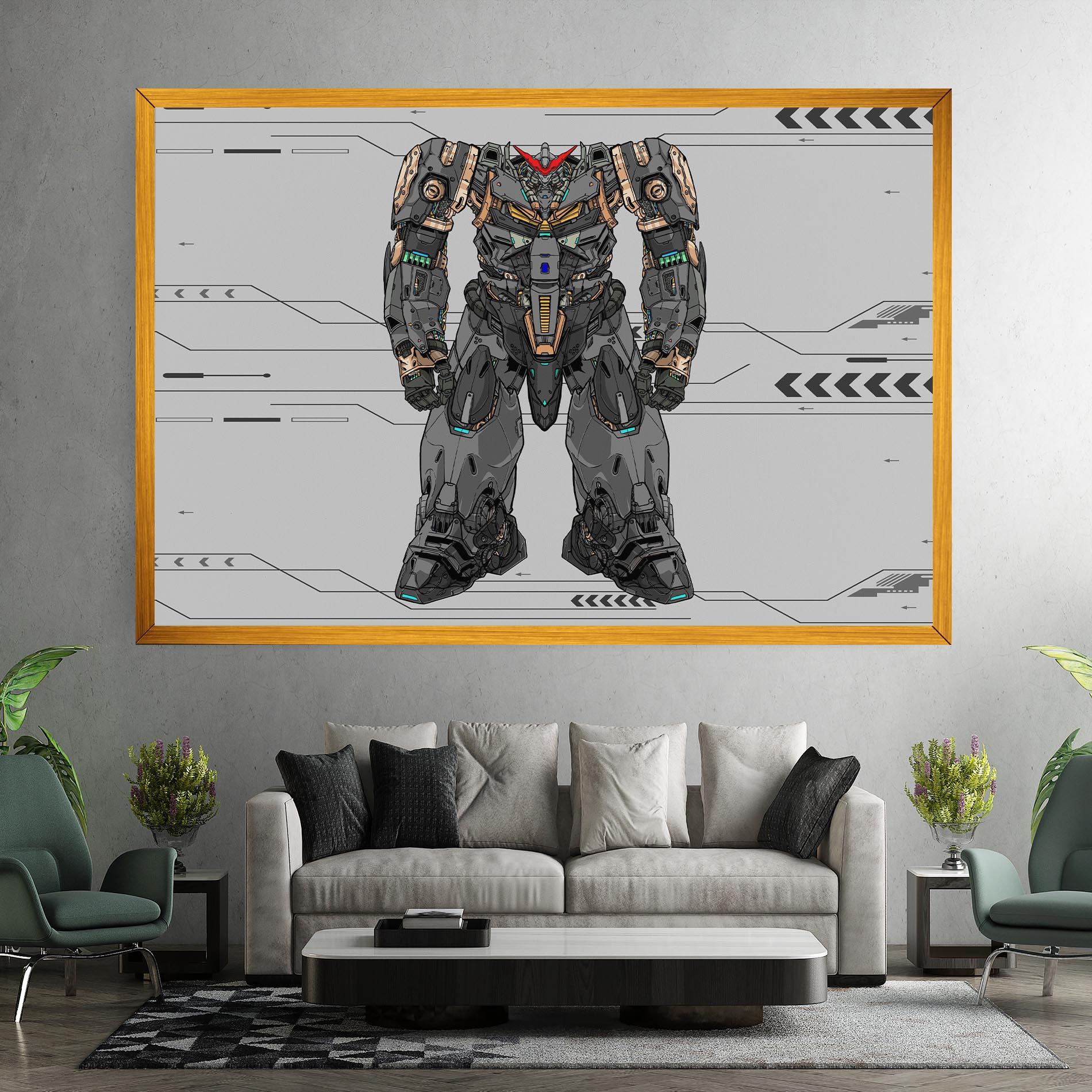 Tablou Canvas Big Grey Robot mockup 7