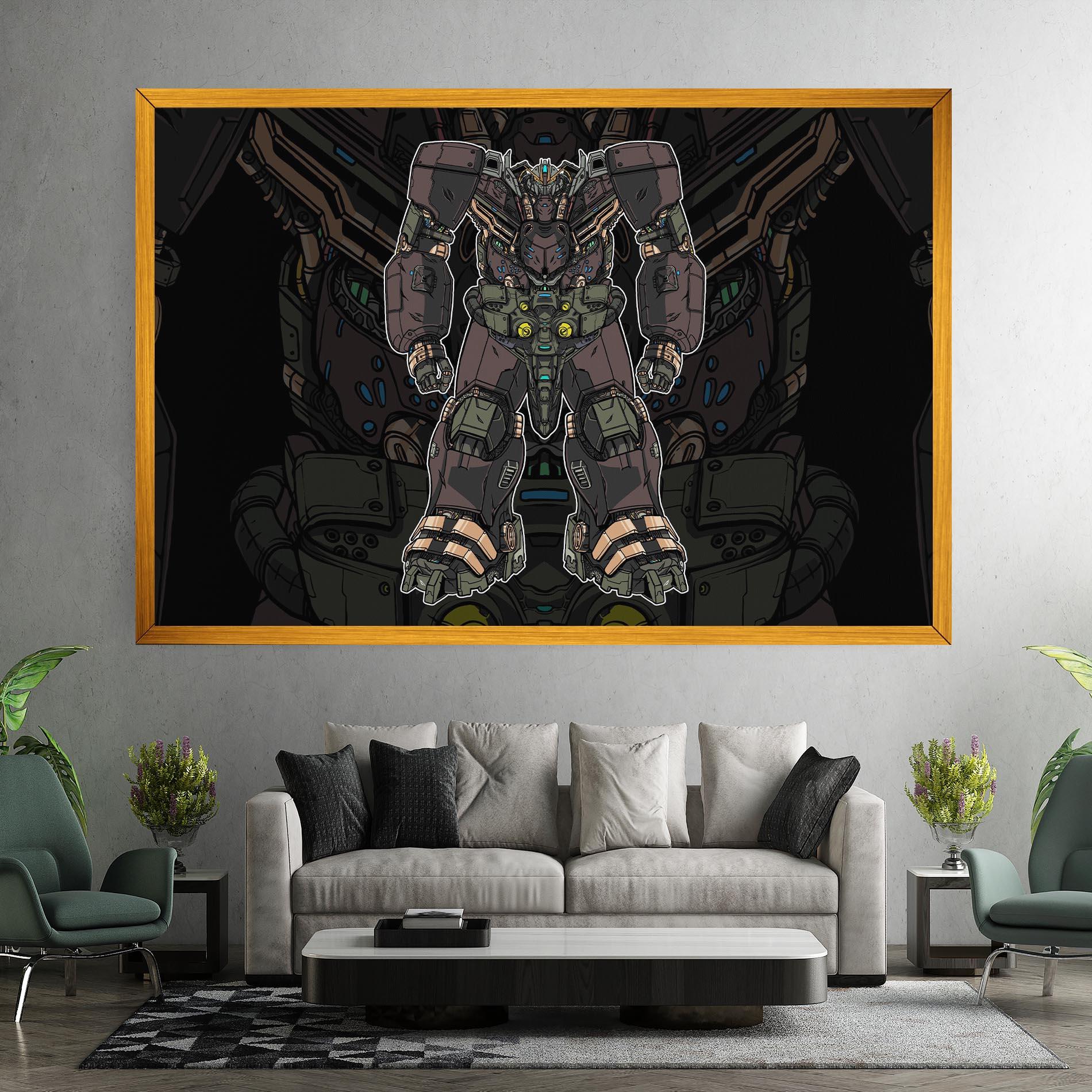 Tablou Canvas Brown Grey Robot mockup 7