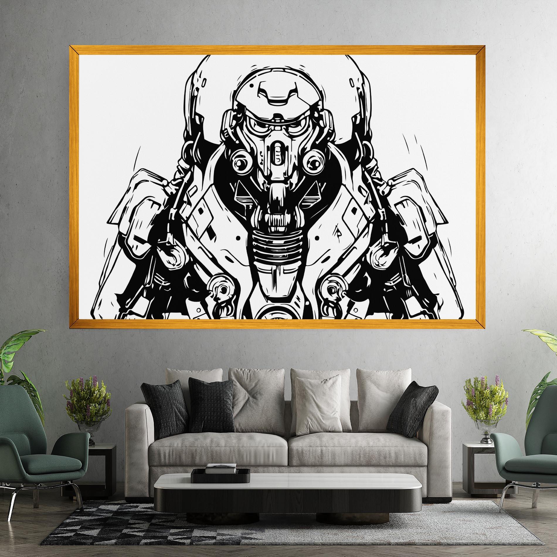 Tablou Canvas Military Robot mockup 7