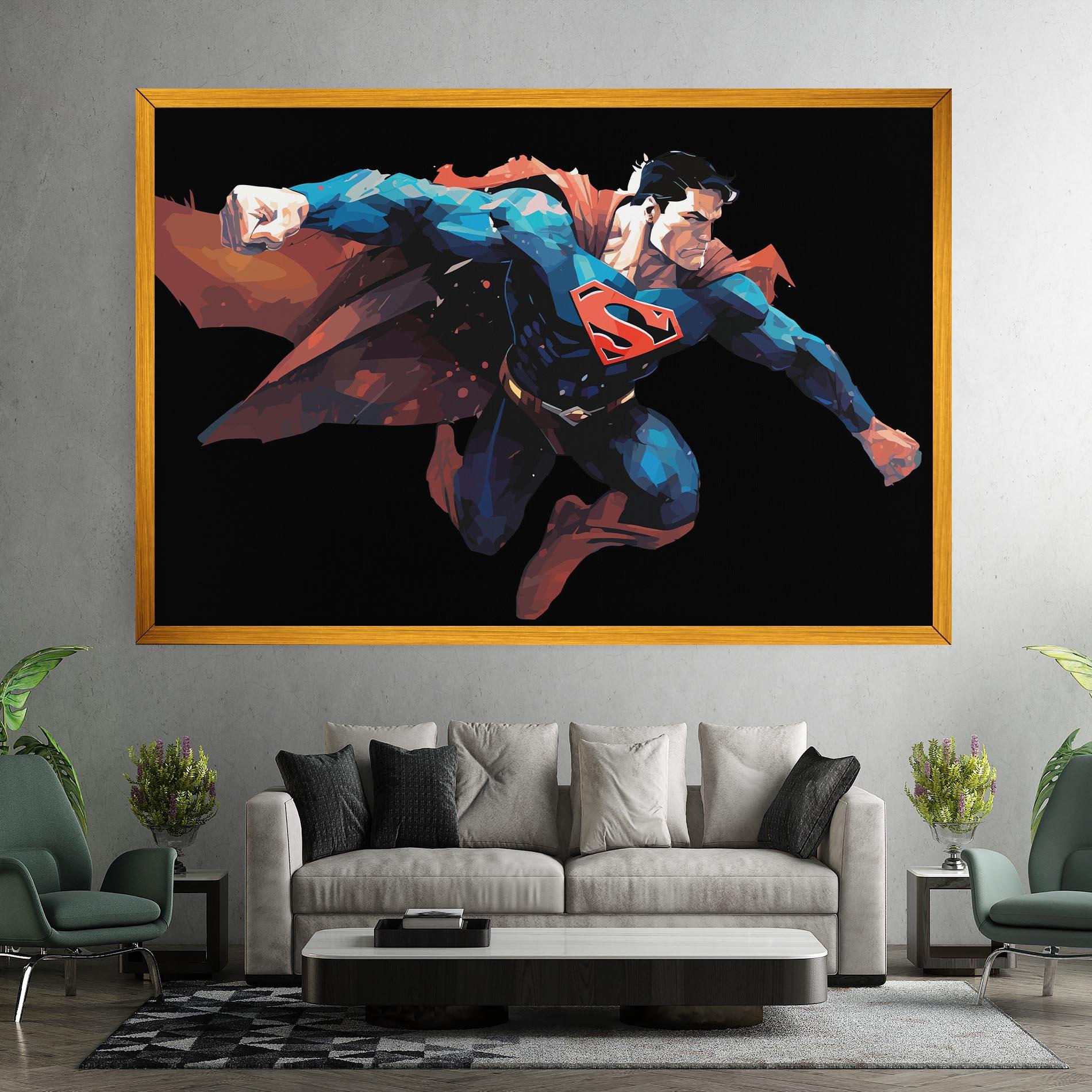 Tablou Canvas Superman Jump mockup 7