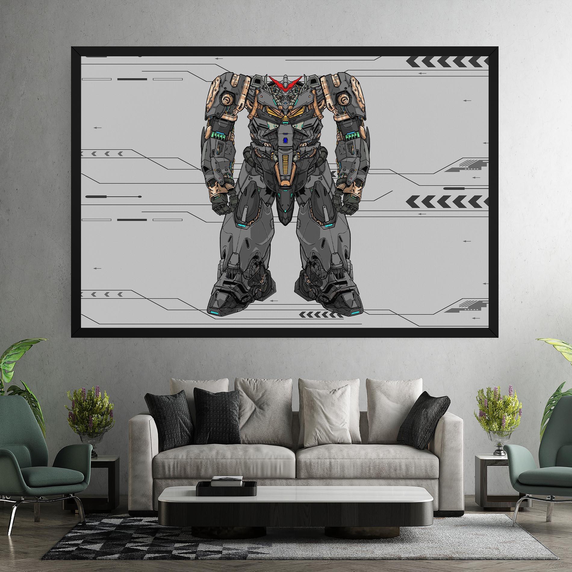 Tablou Canvas Big Grey Robot mockup 7