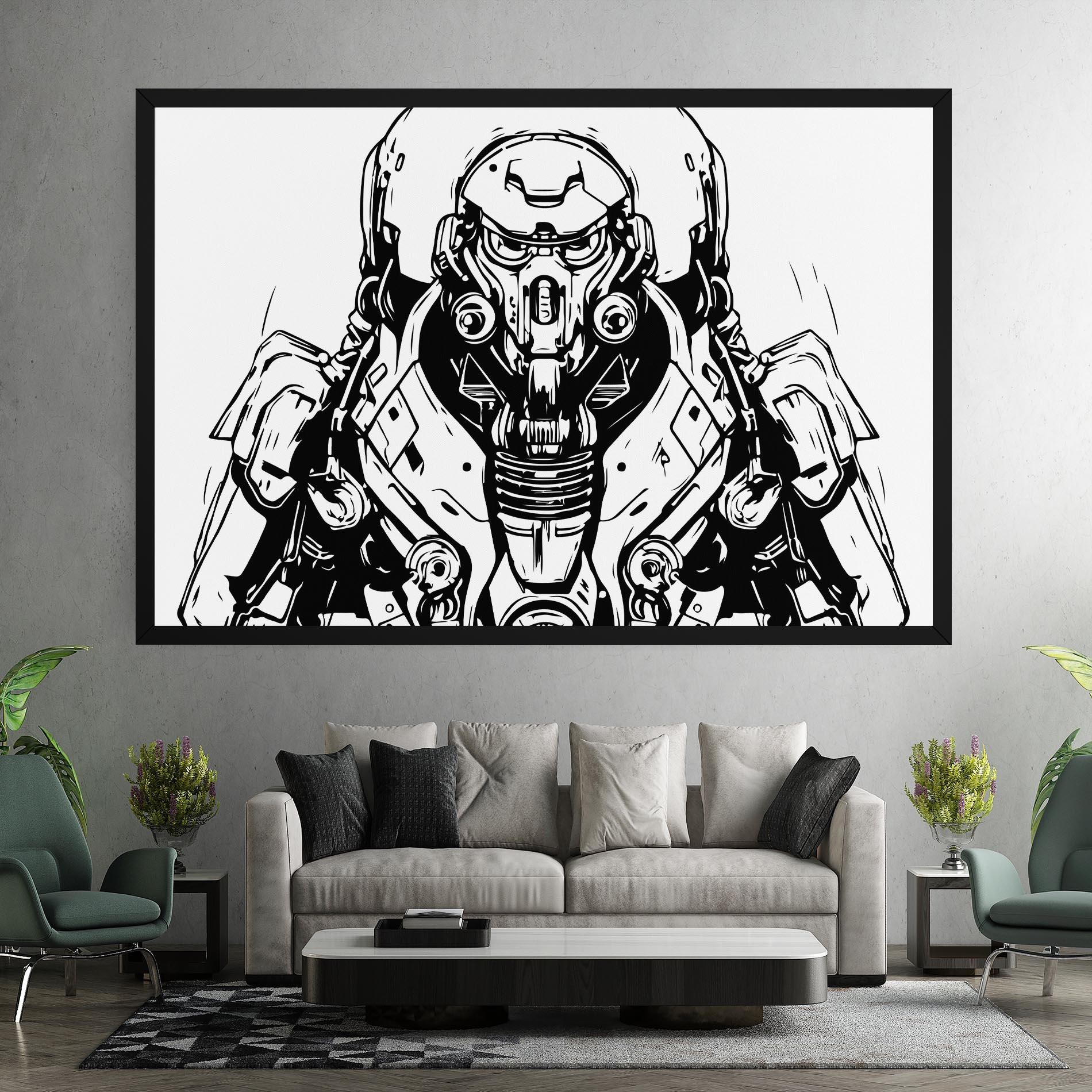 Tablou Canvas Military Robot mockup 7